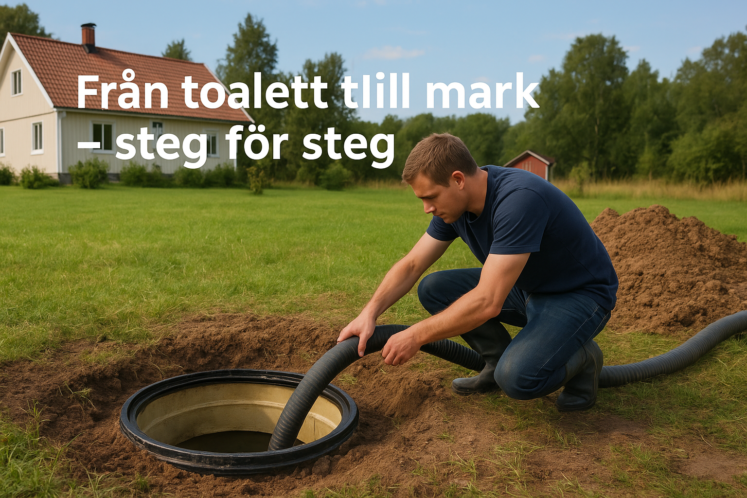 Från toalett till mark – steg för steg