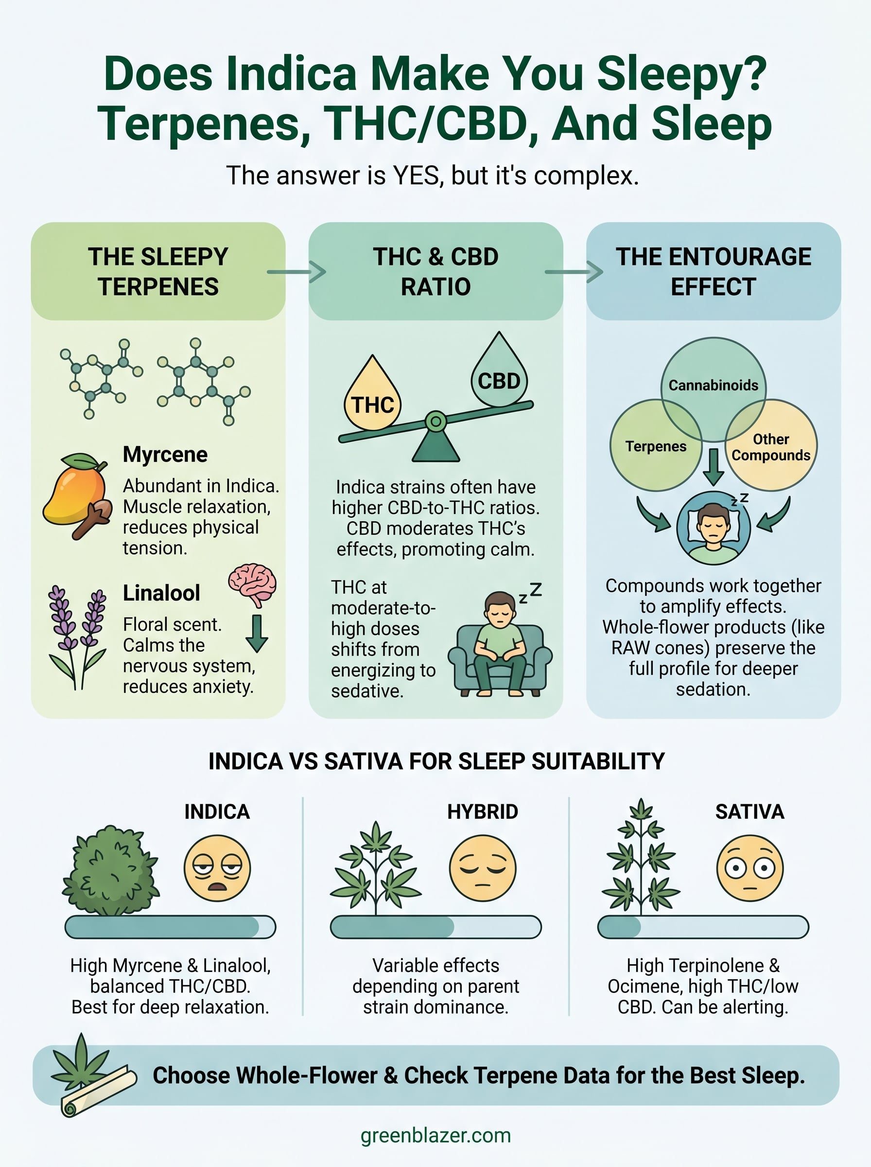 does indica make you sleepy infographic