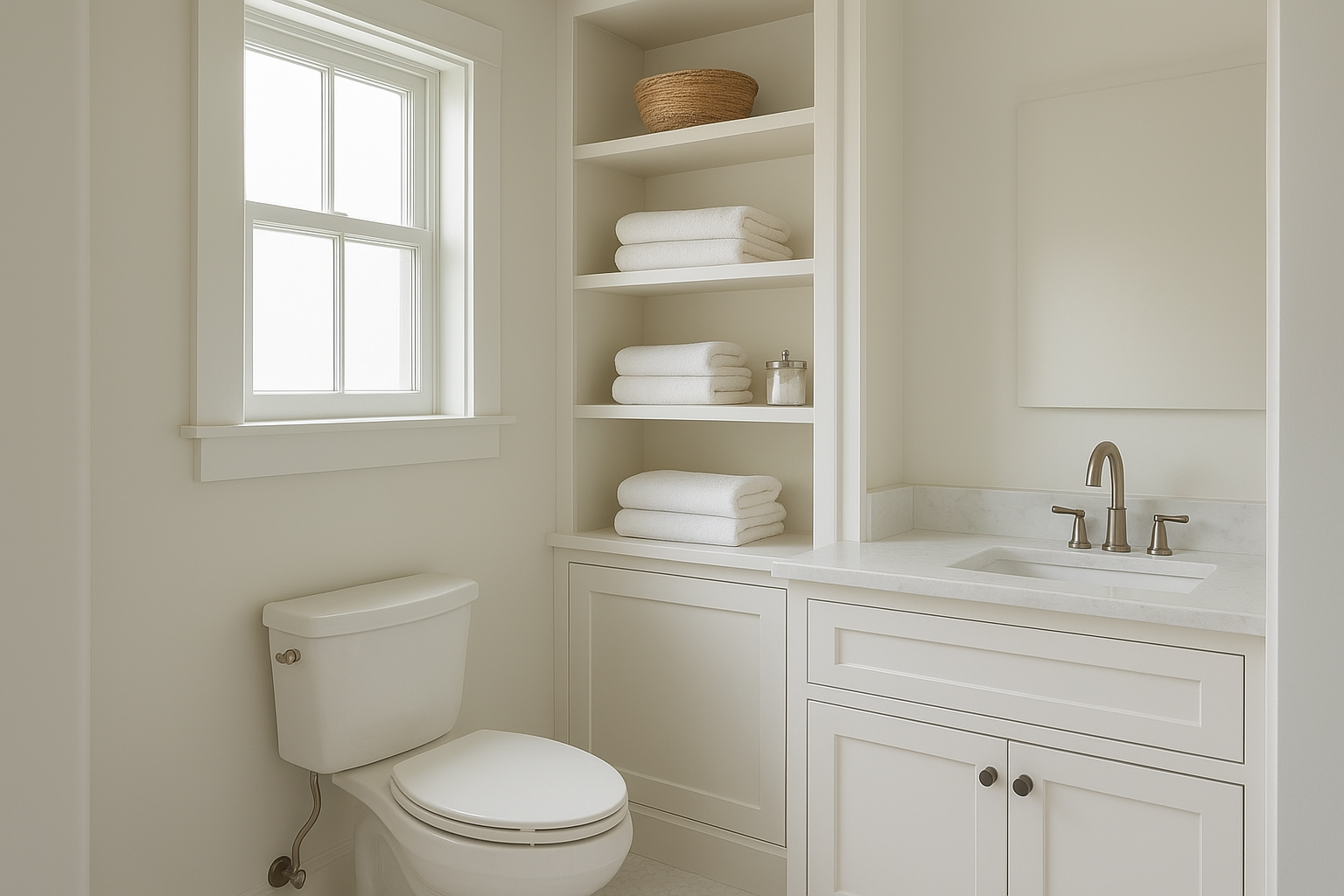 1. Custom built-in shelving and cabinetry