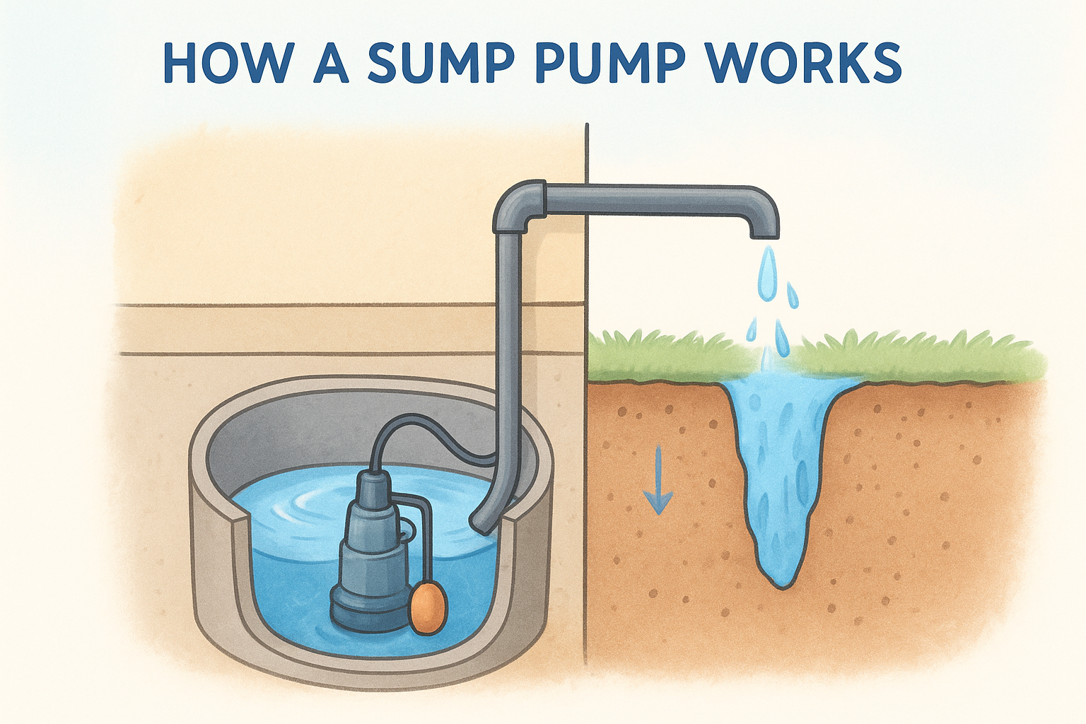 How a sump pump works