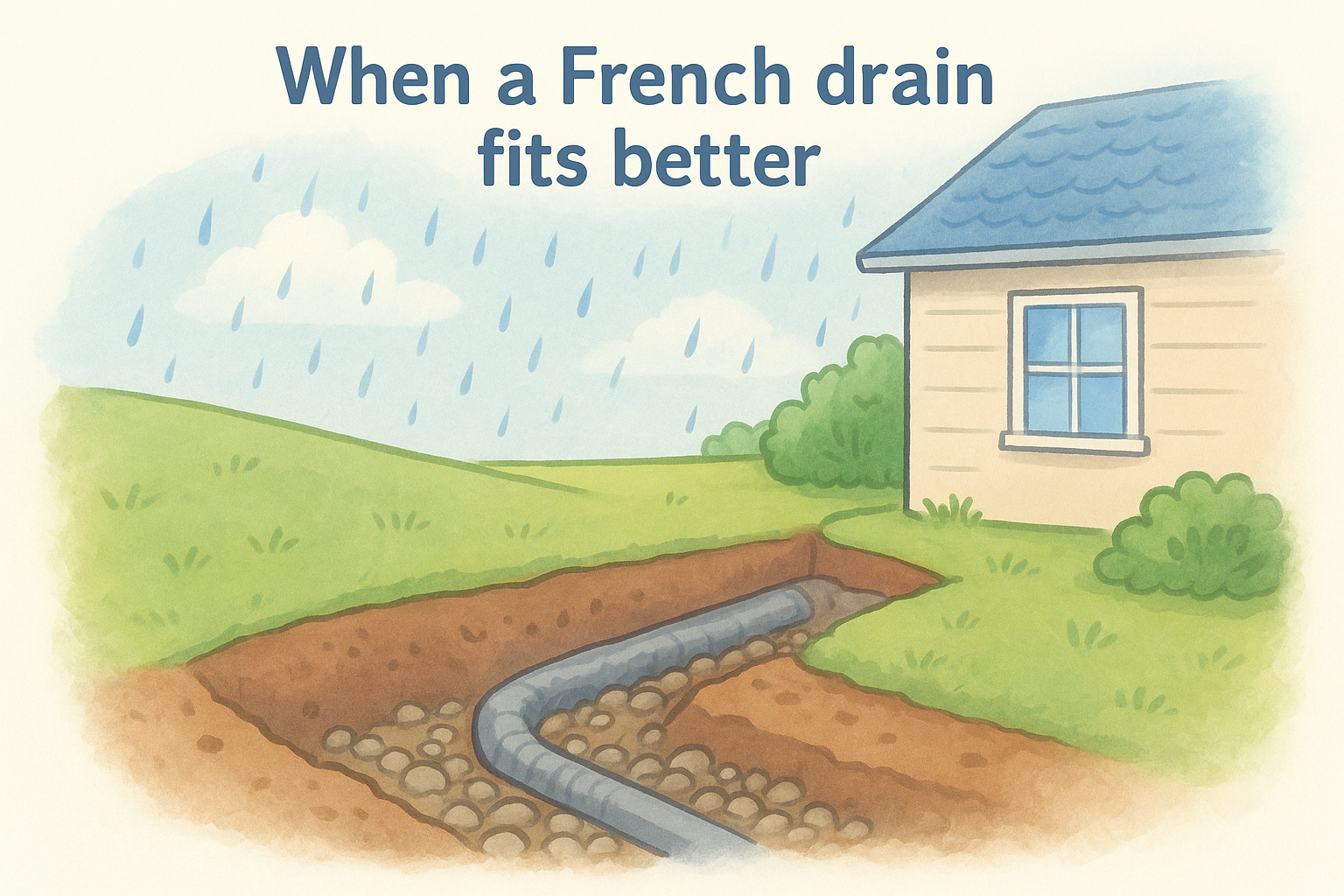 When a French drain fits better