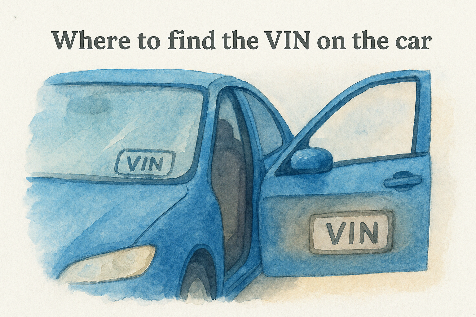 Where to find the VIN on the car