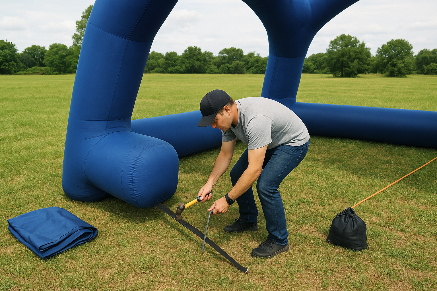 Setup and anchoring on-site
