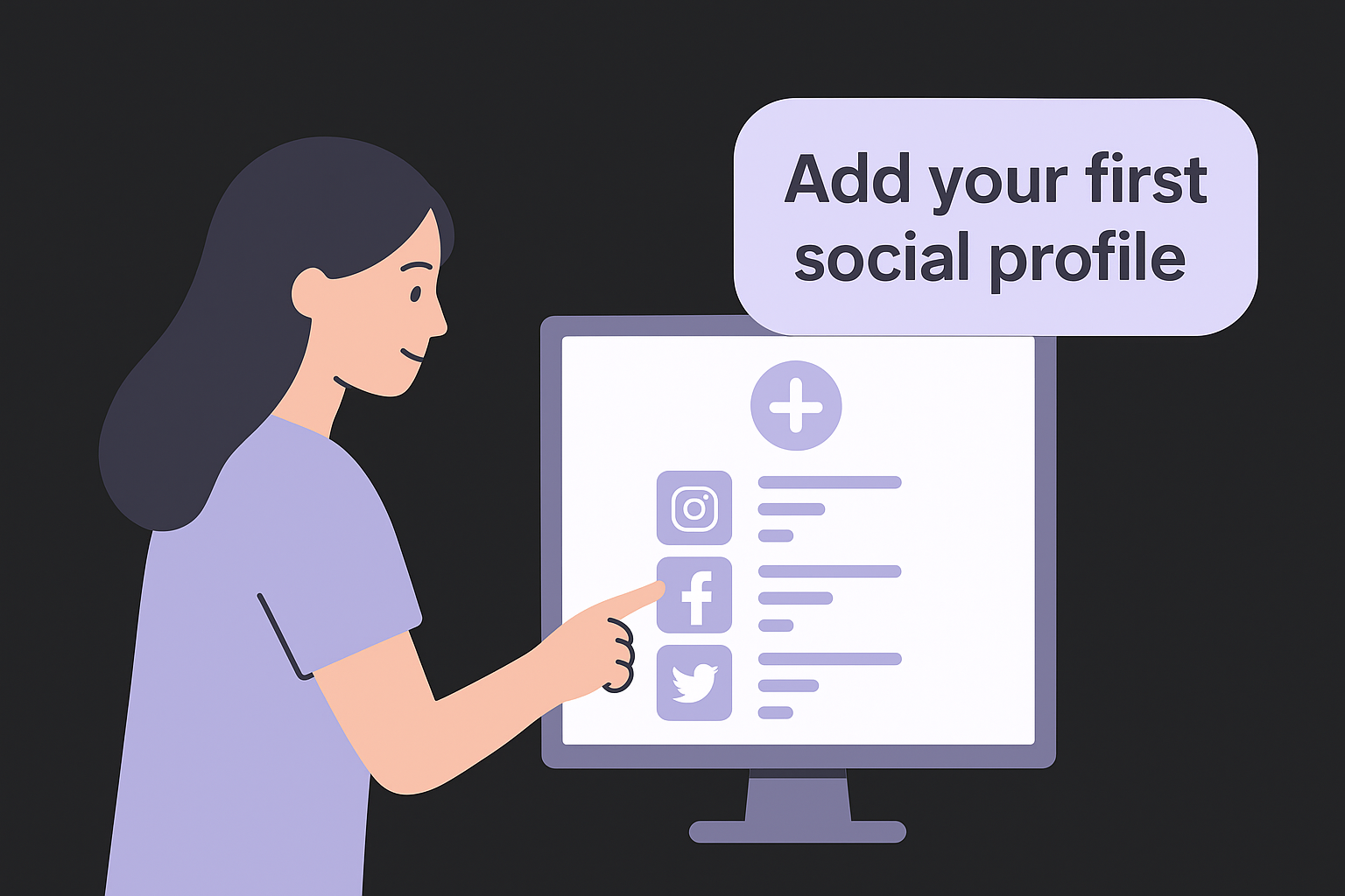 Add your first social profile