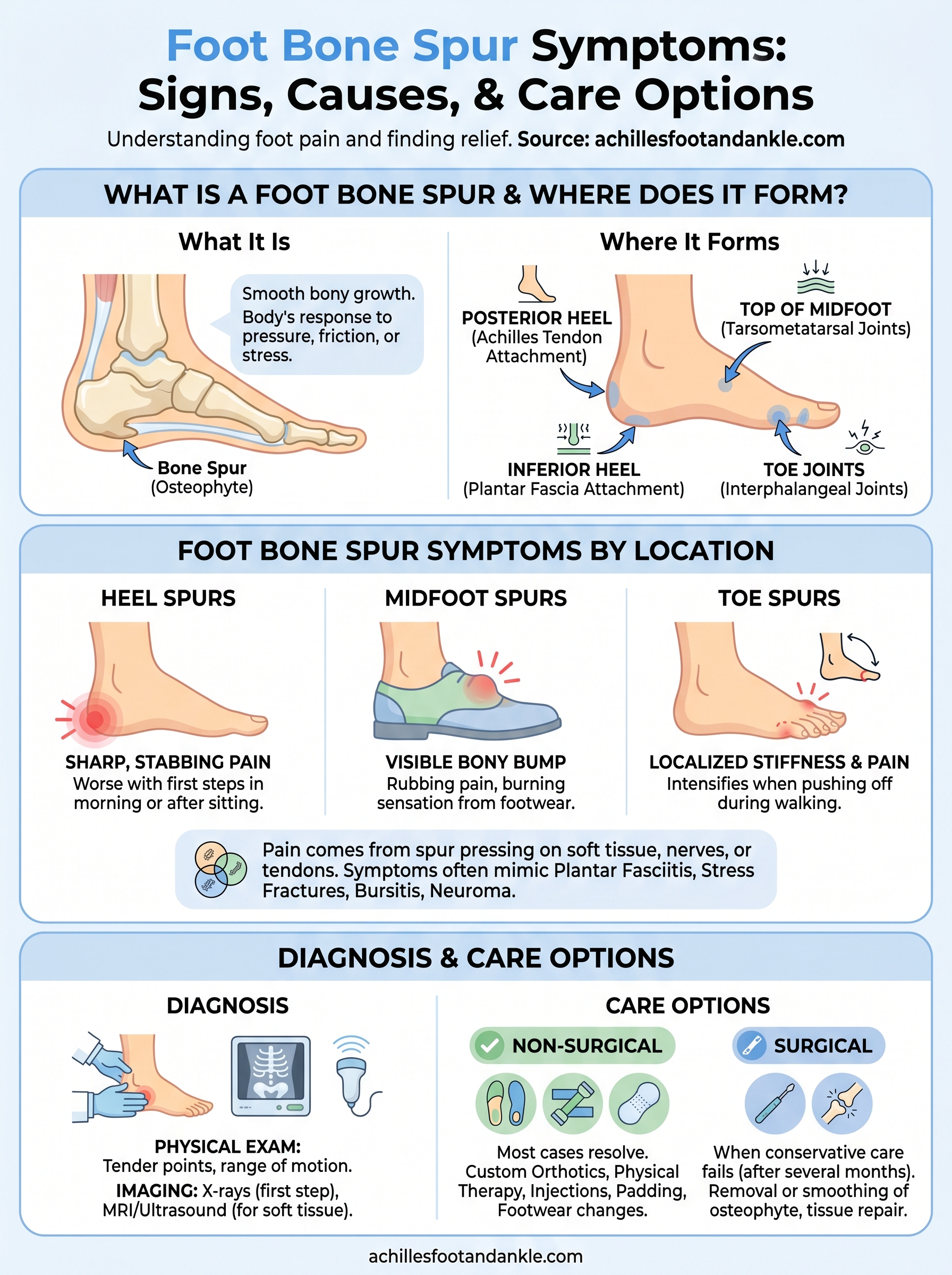 Foot Bone Spur Symptoms Signs Causes And Care Options Podiatrists 