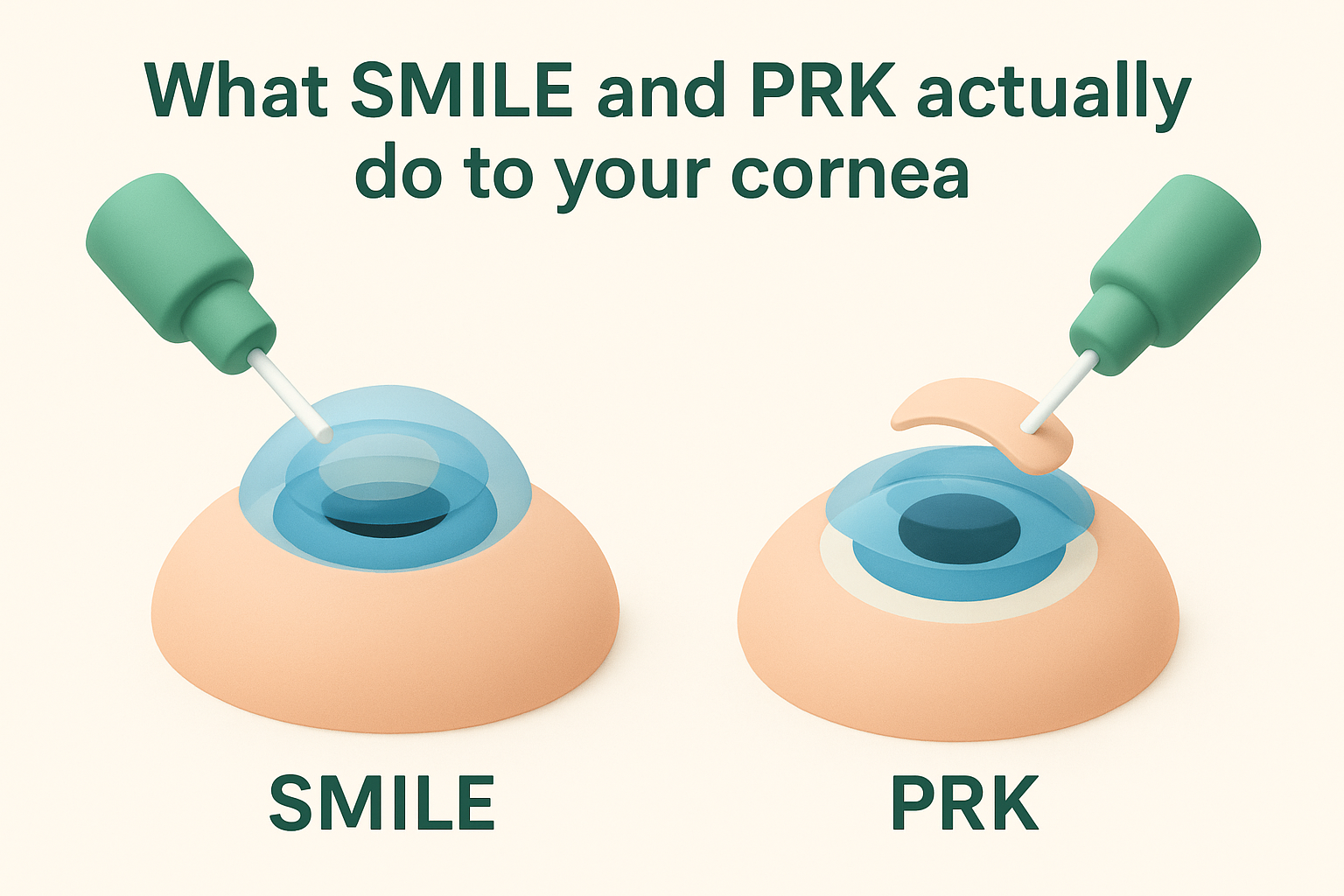 What SMILE and PRK actually do to your cornea