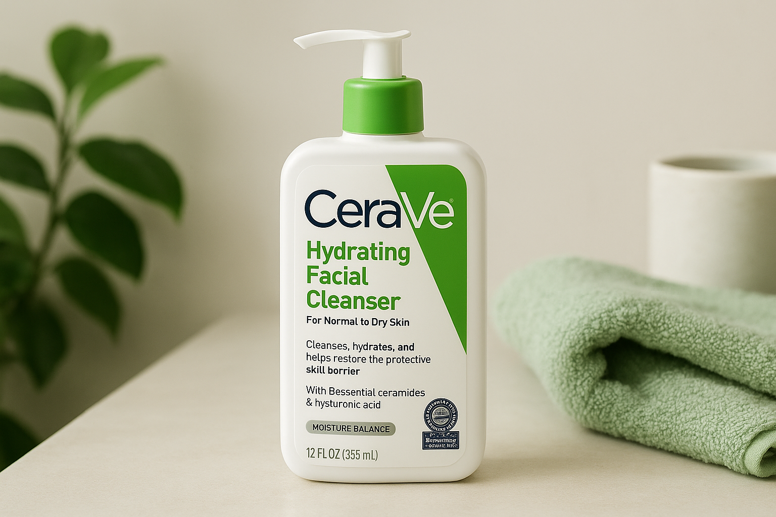 1. CeraVe Hydrating Facial Cleanser