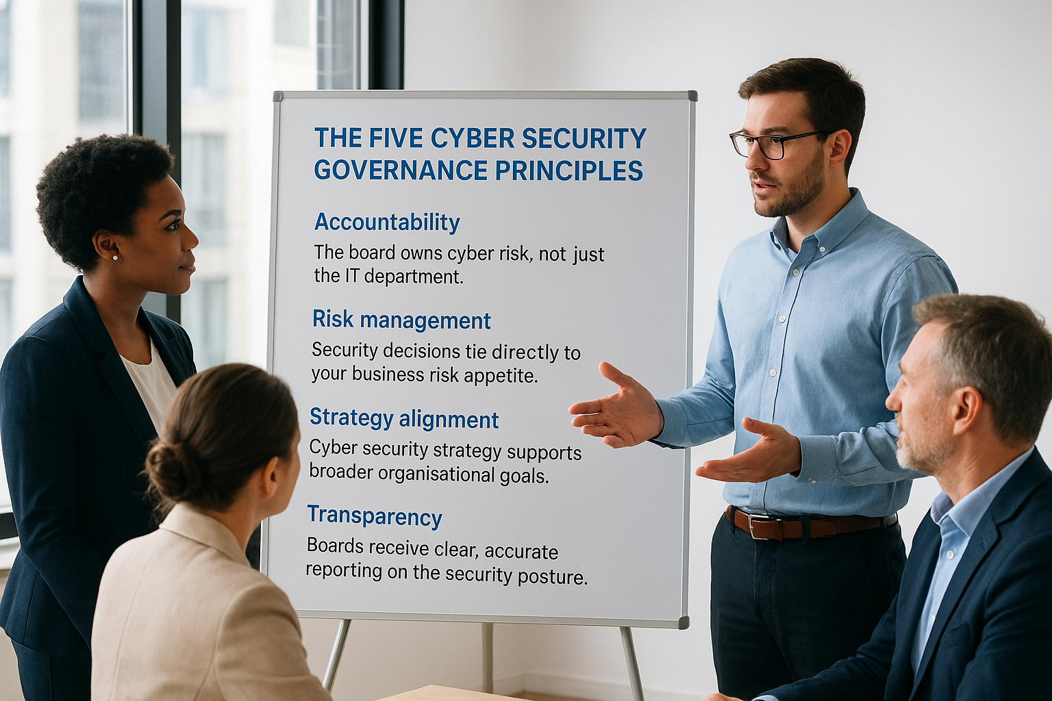 The five cyber security governance principles
