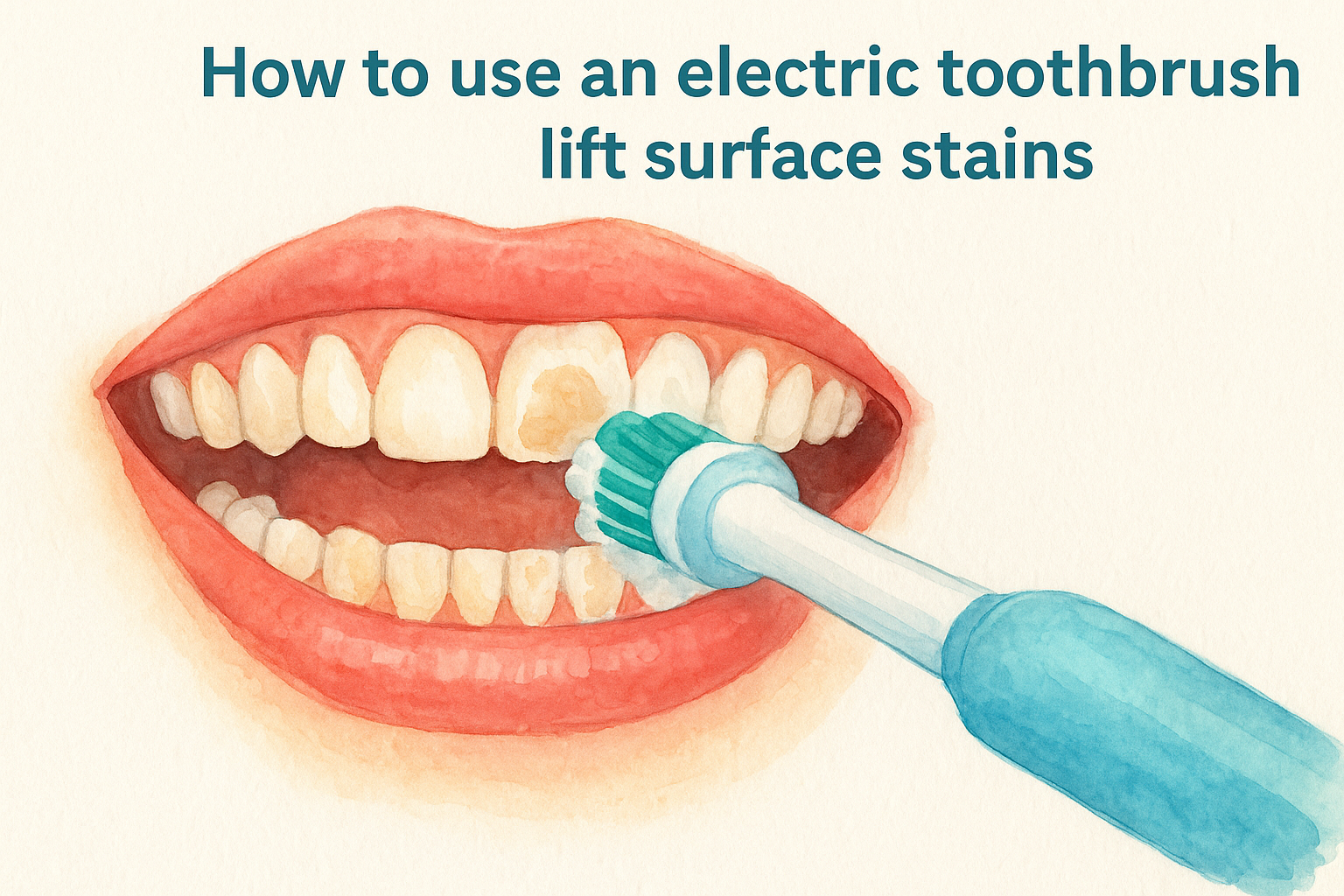 How to use an electric toothbrush to lift surface stains