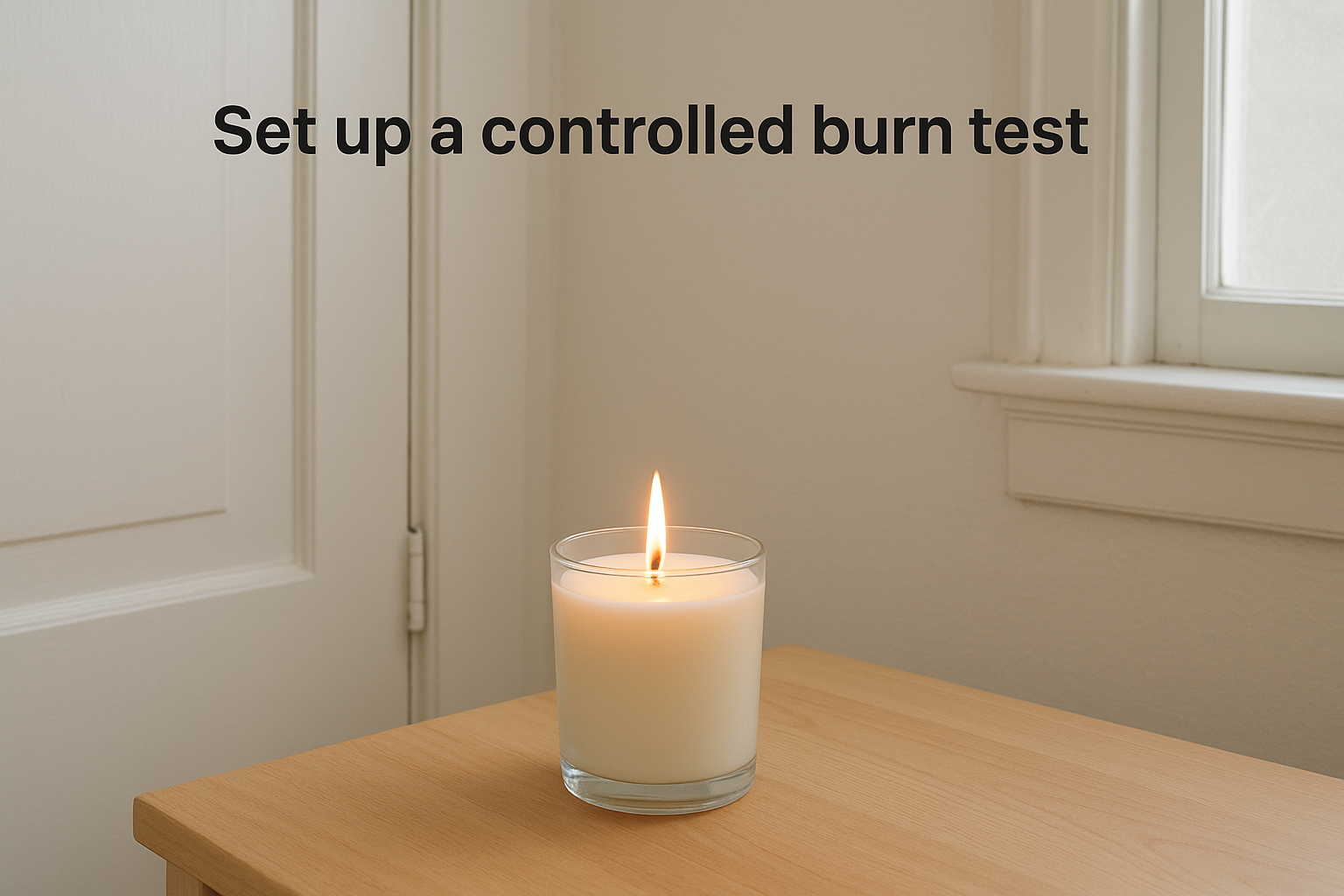 Set up a controlled burn test