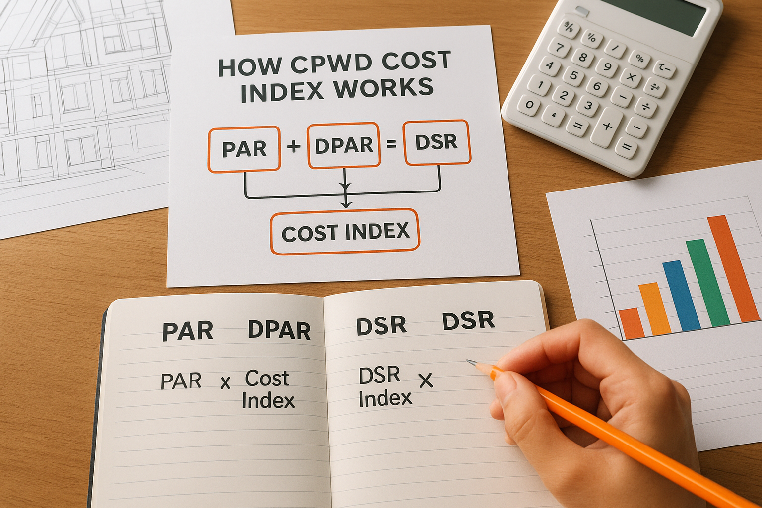 How CPWD cost index works with PAR, DPAR, and DSR