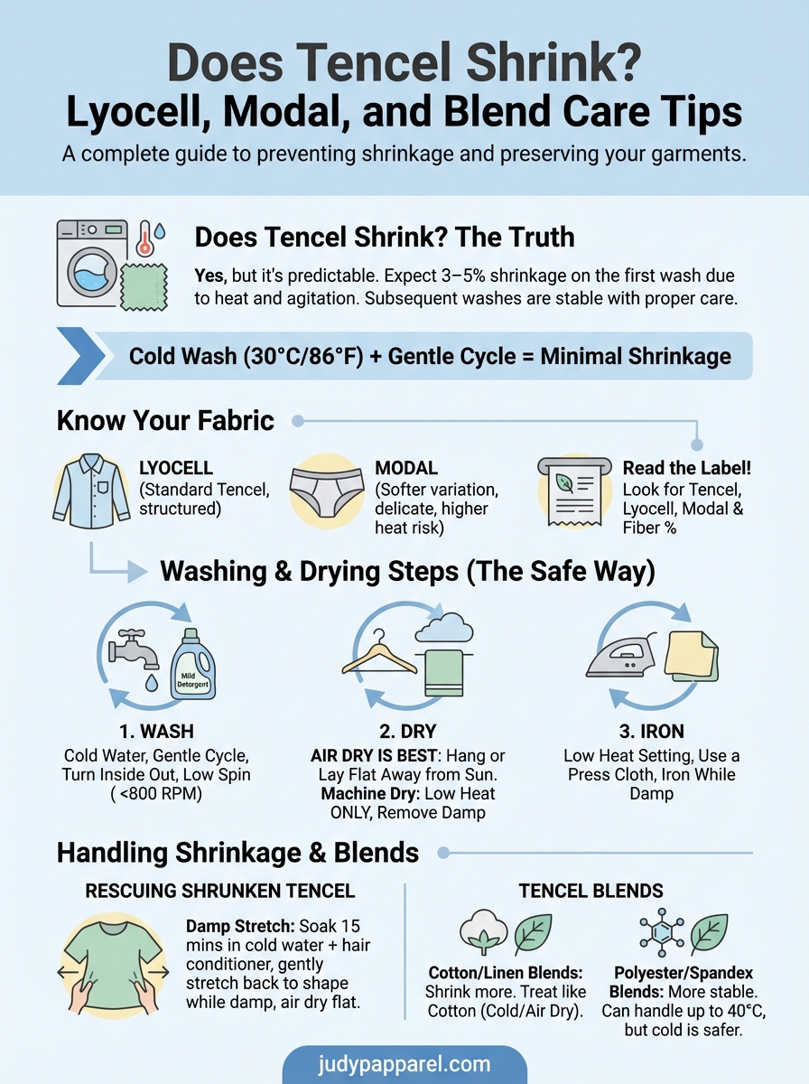 does tencel shrink infographic