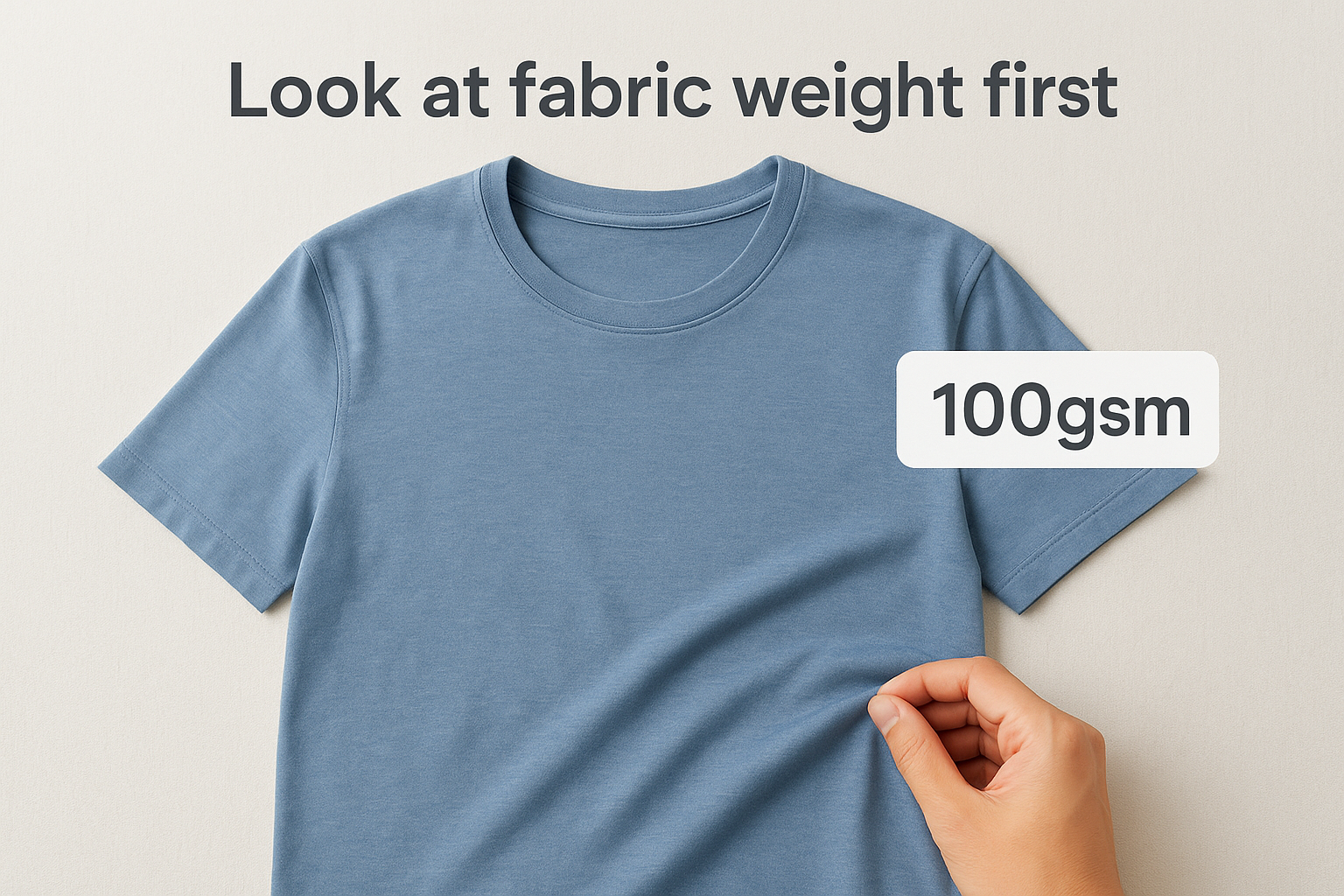 Look at fabric weight first