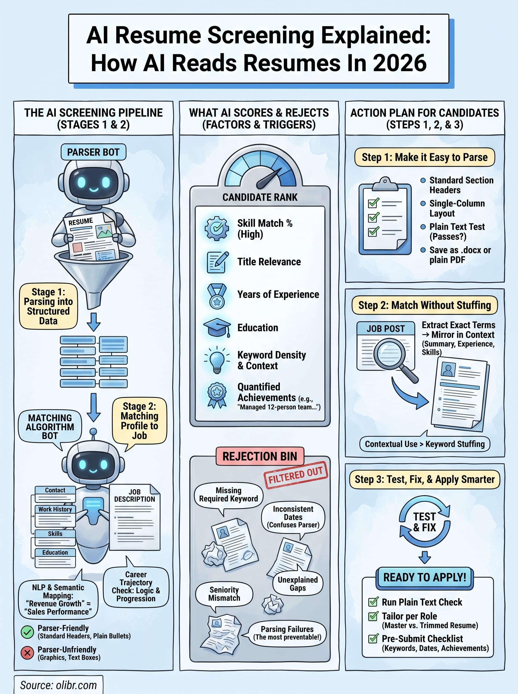 how ai reads resumes infographic