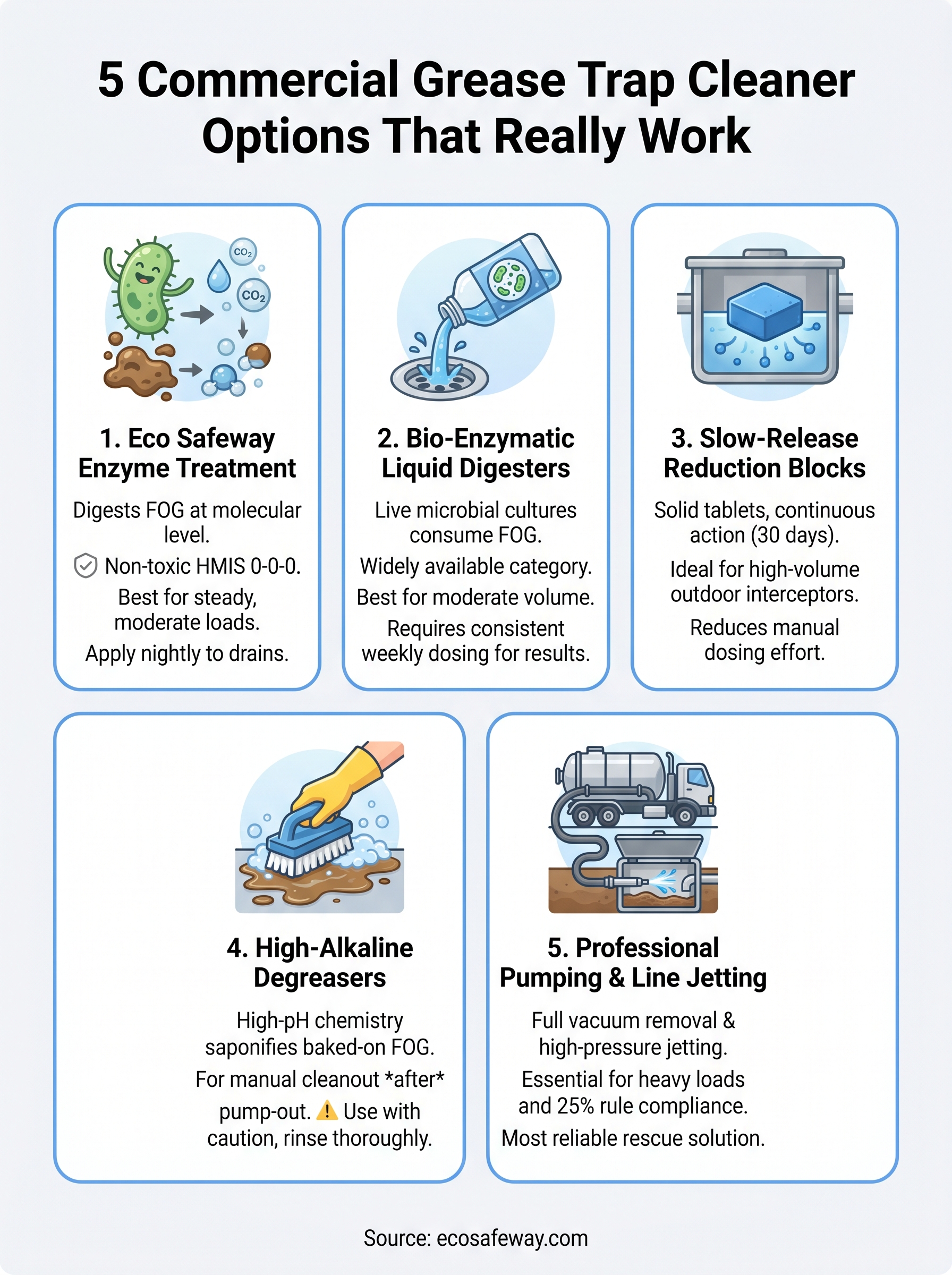 commercial grease trap cleaner infographic