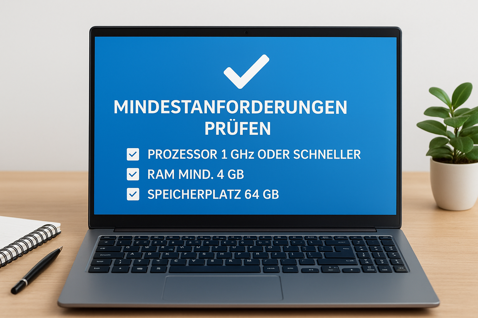 Mindestanforderungen prüfen