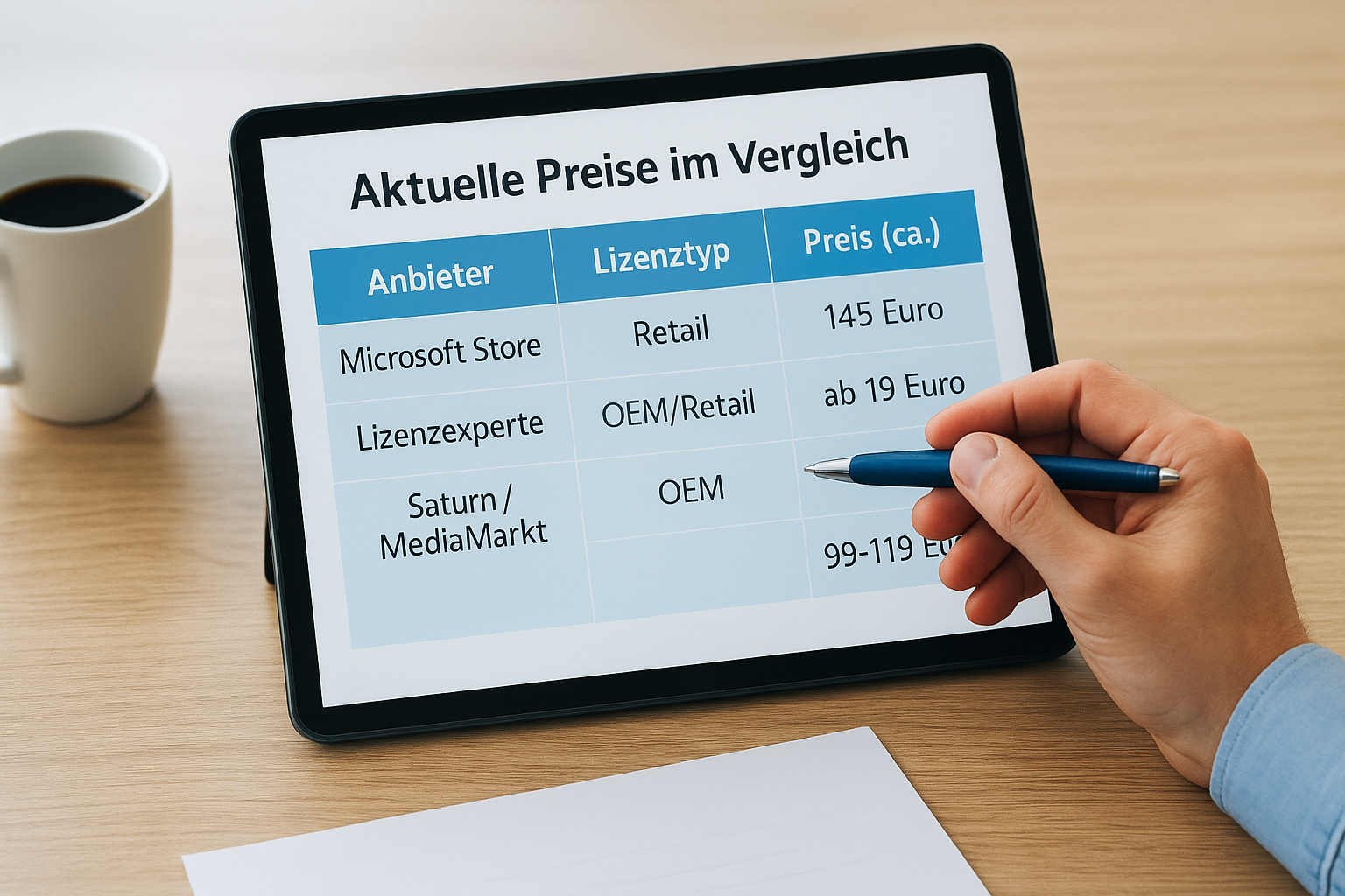 Aktuelle Preise im Vergleich