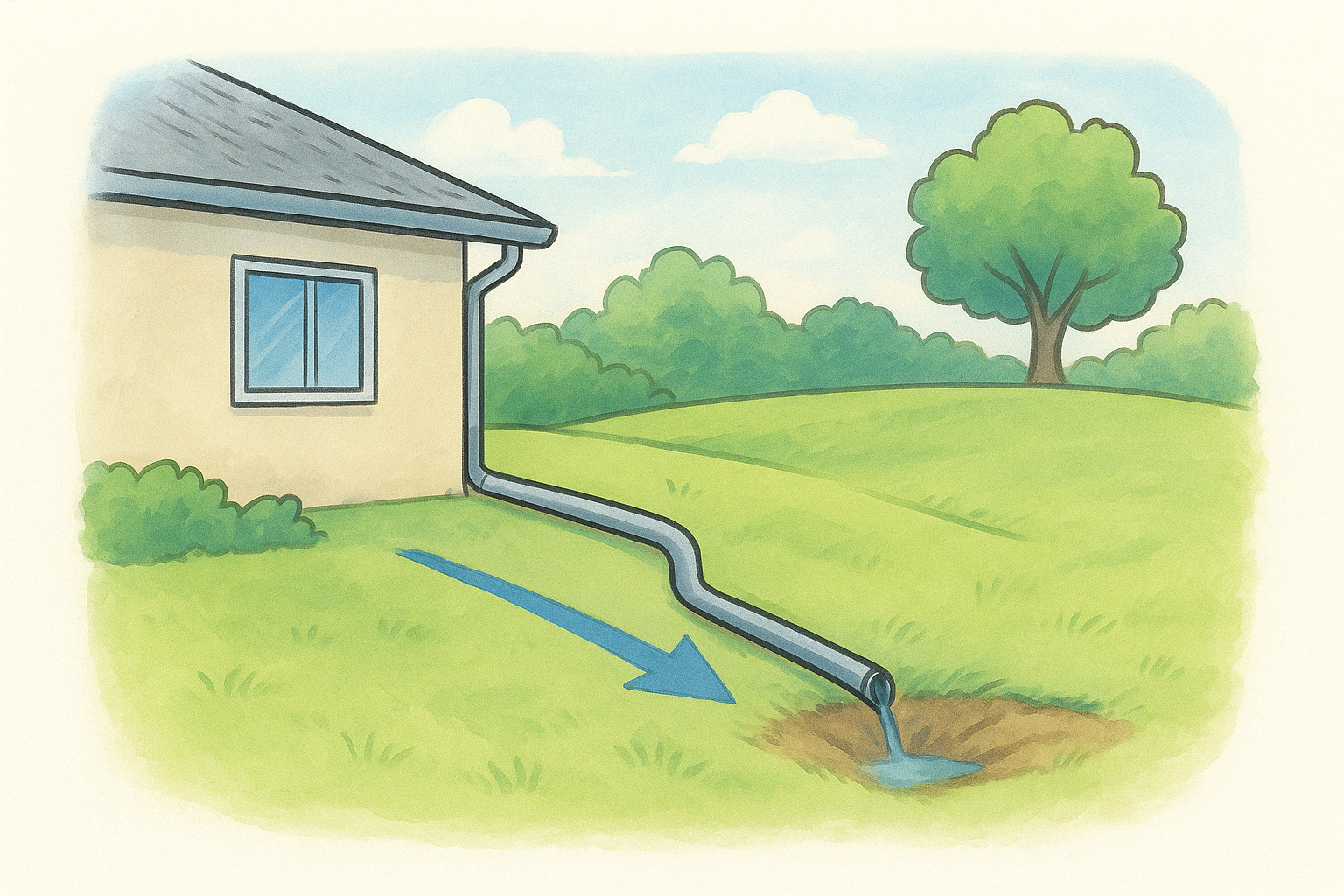 Find the lowest natural slope on your property