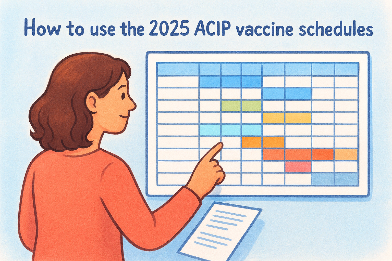 How to use the 2025 ACIP vaccine schedules