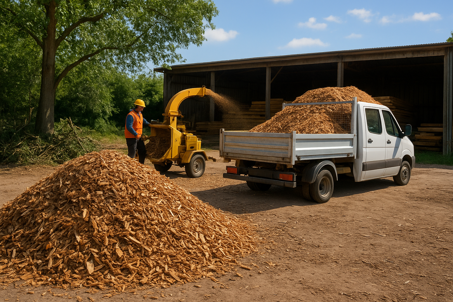 Timber mills and tree-trimming services
