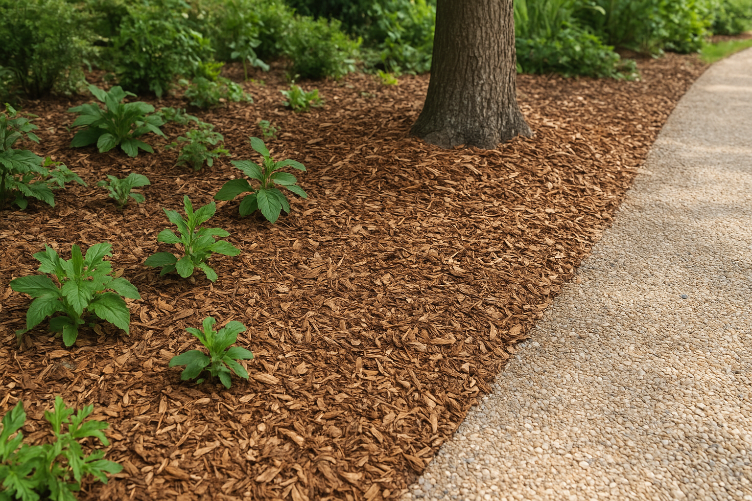 Garden beds and tree bases