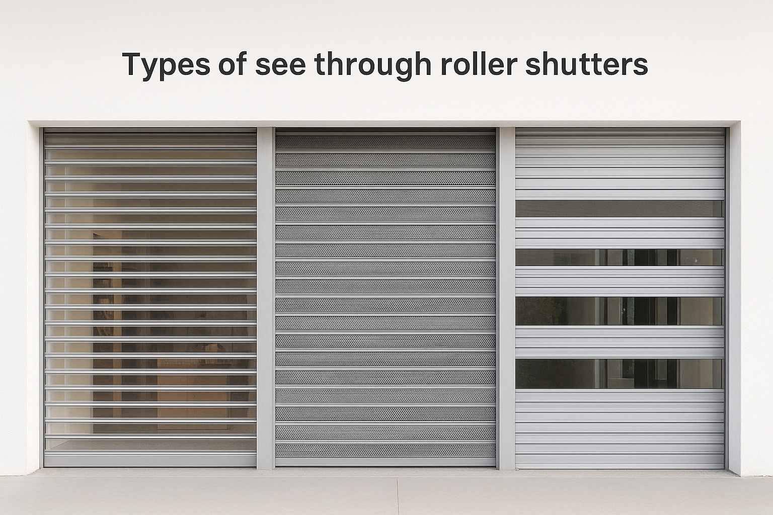 Types of see through roller shutters