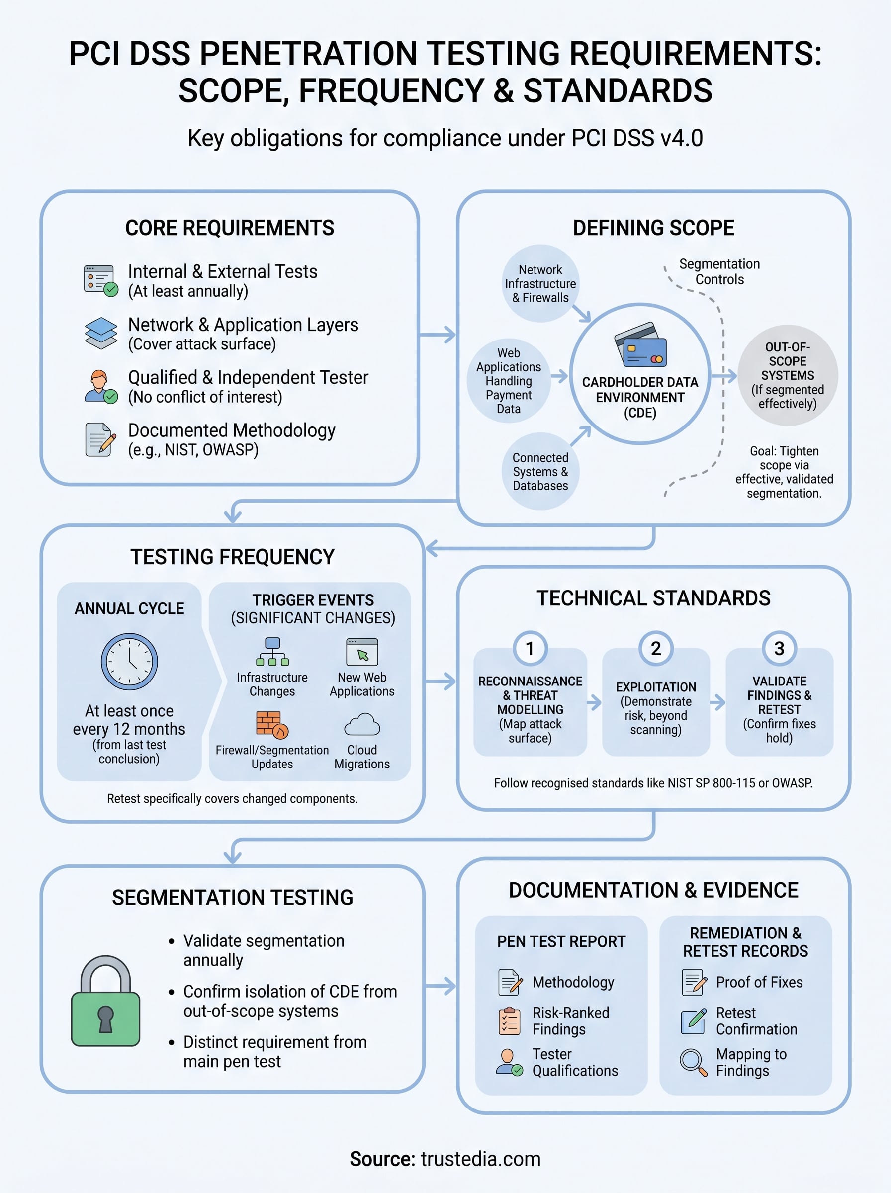 pci dss penetration testing requirements infographic