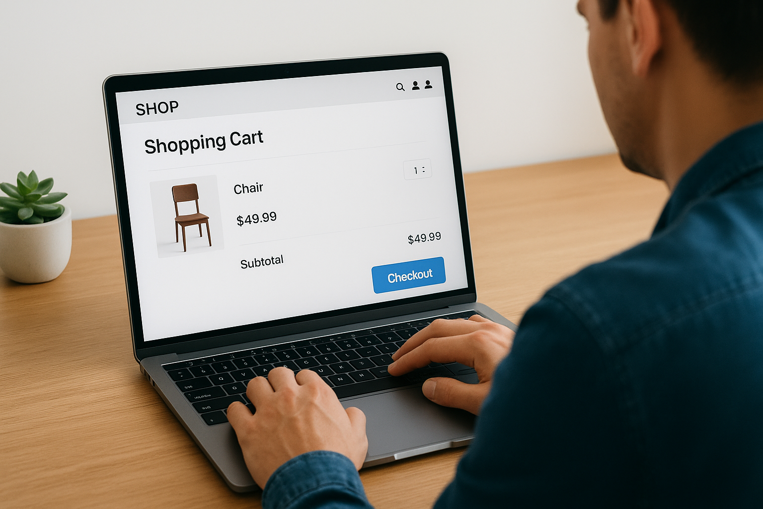 A functioning checkout flow to track