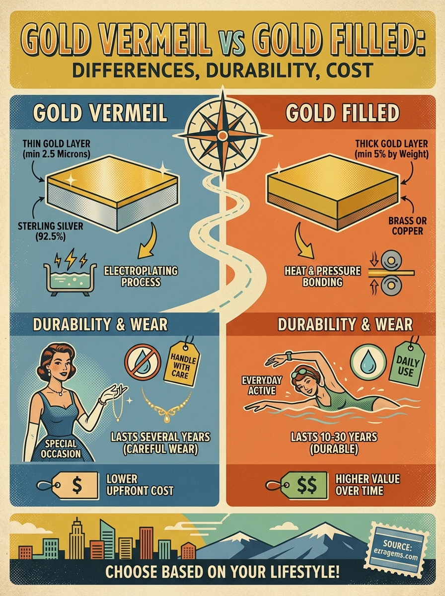 gold vermeil vs gold filled infographic