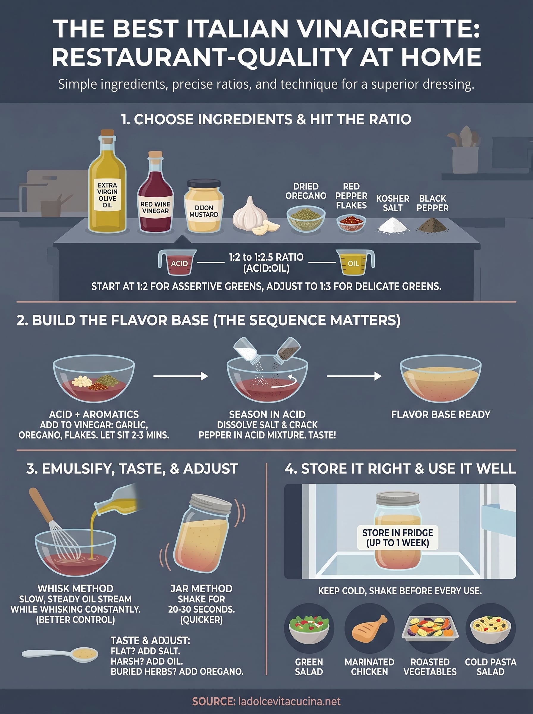 best italian vinaigrette infographic