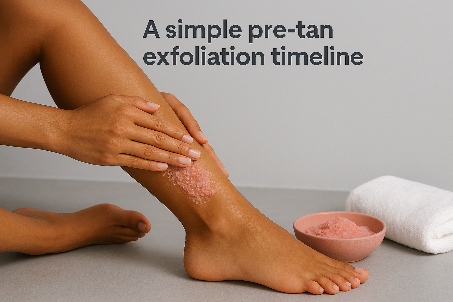 A simple pre-tan exfoliation timeline