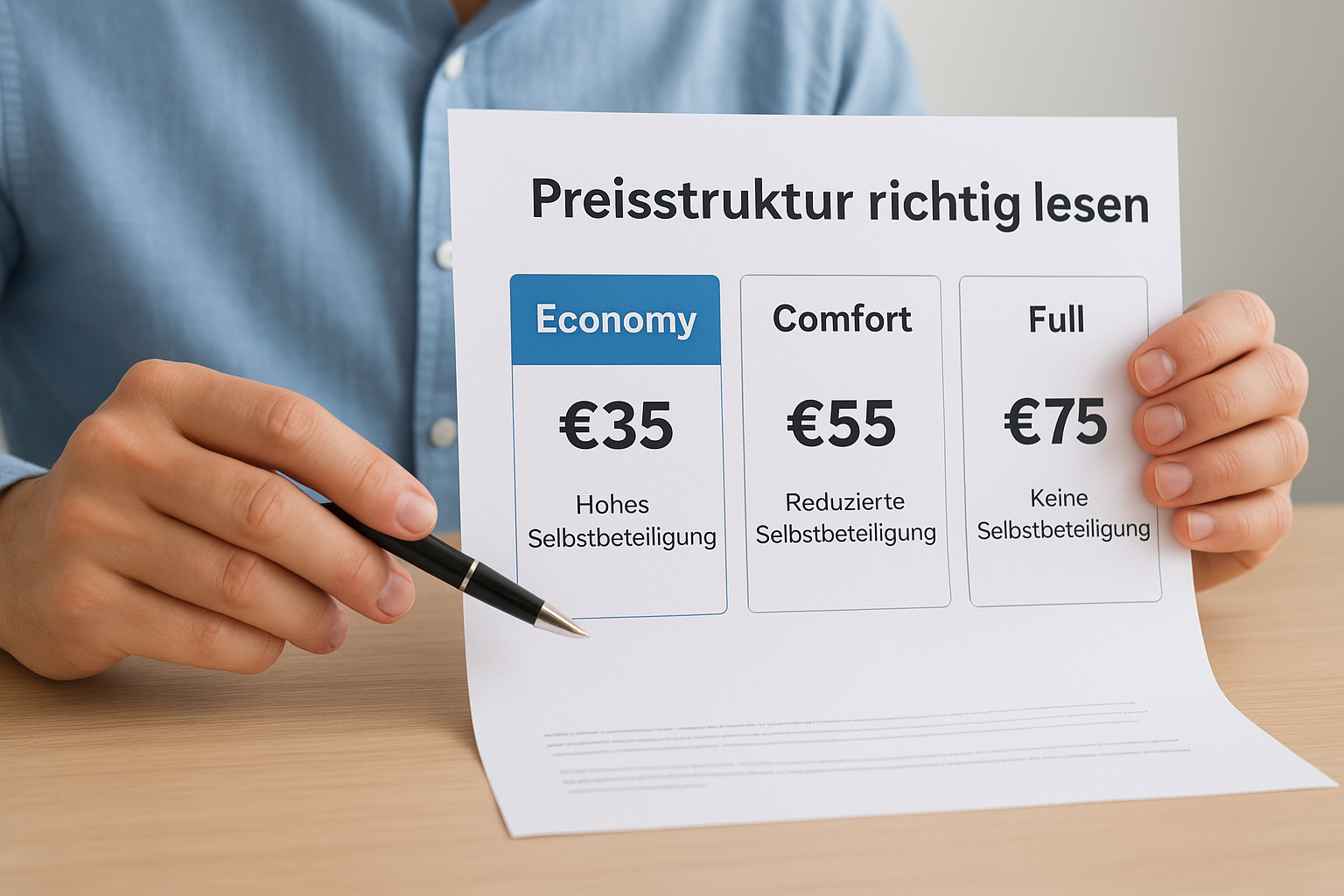 Preisstruktur richtig lesen