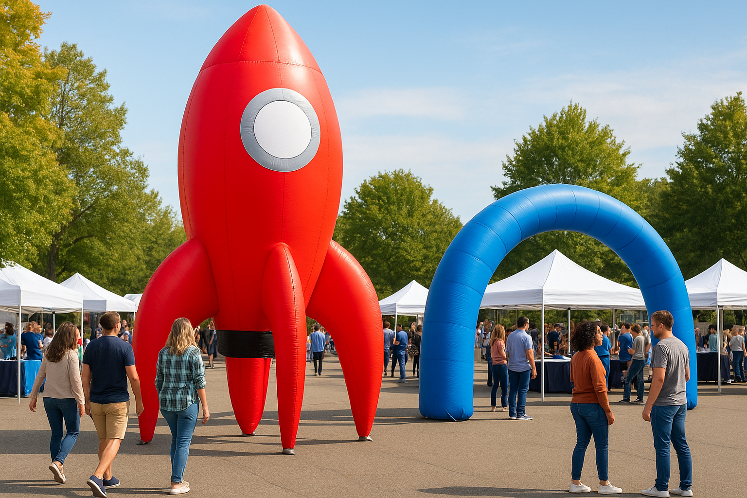 1. Use custom inflatables as the hero asset