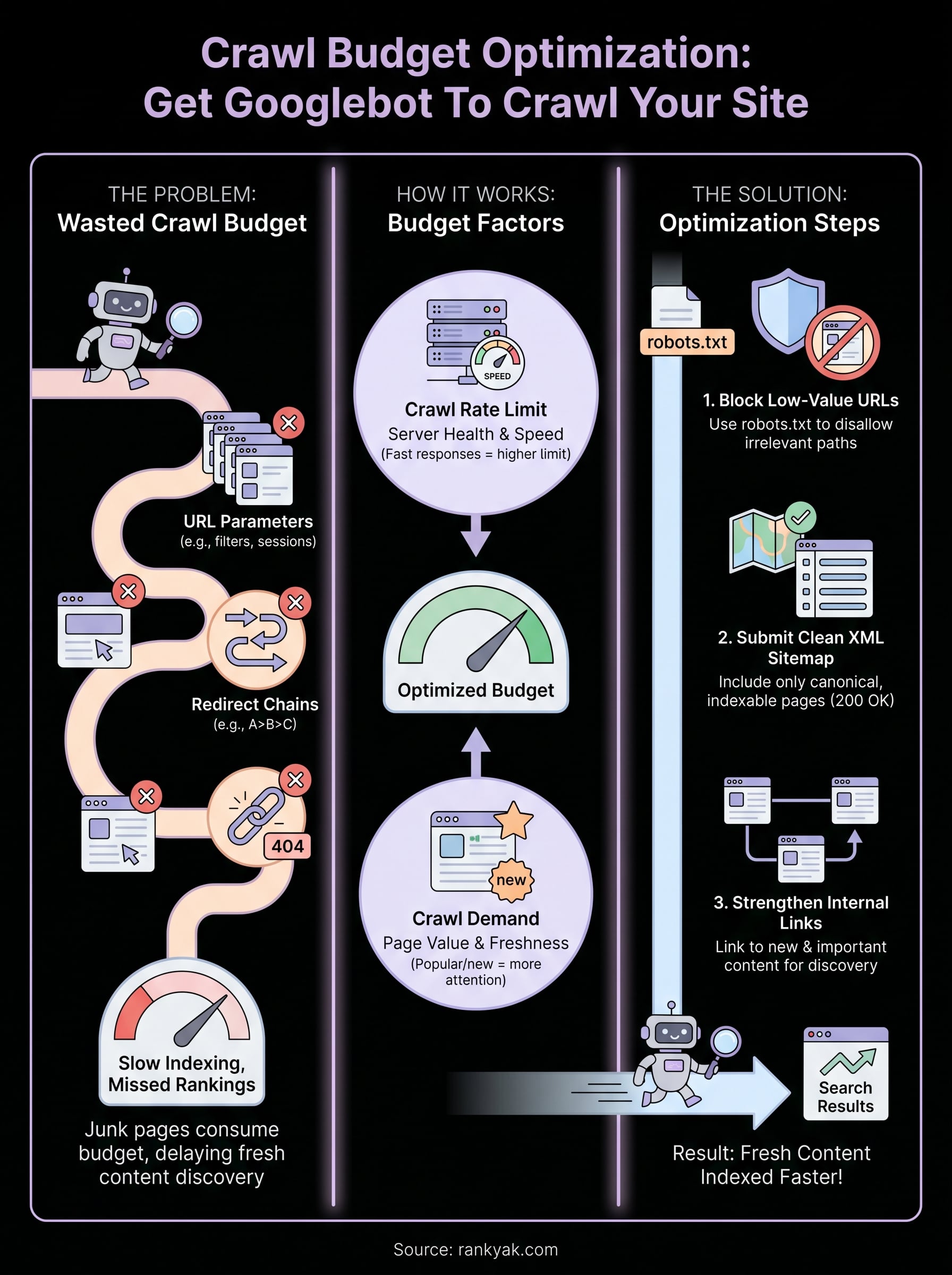 crawl budget optimization infographic