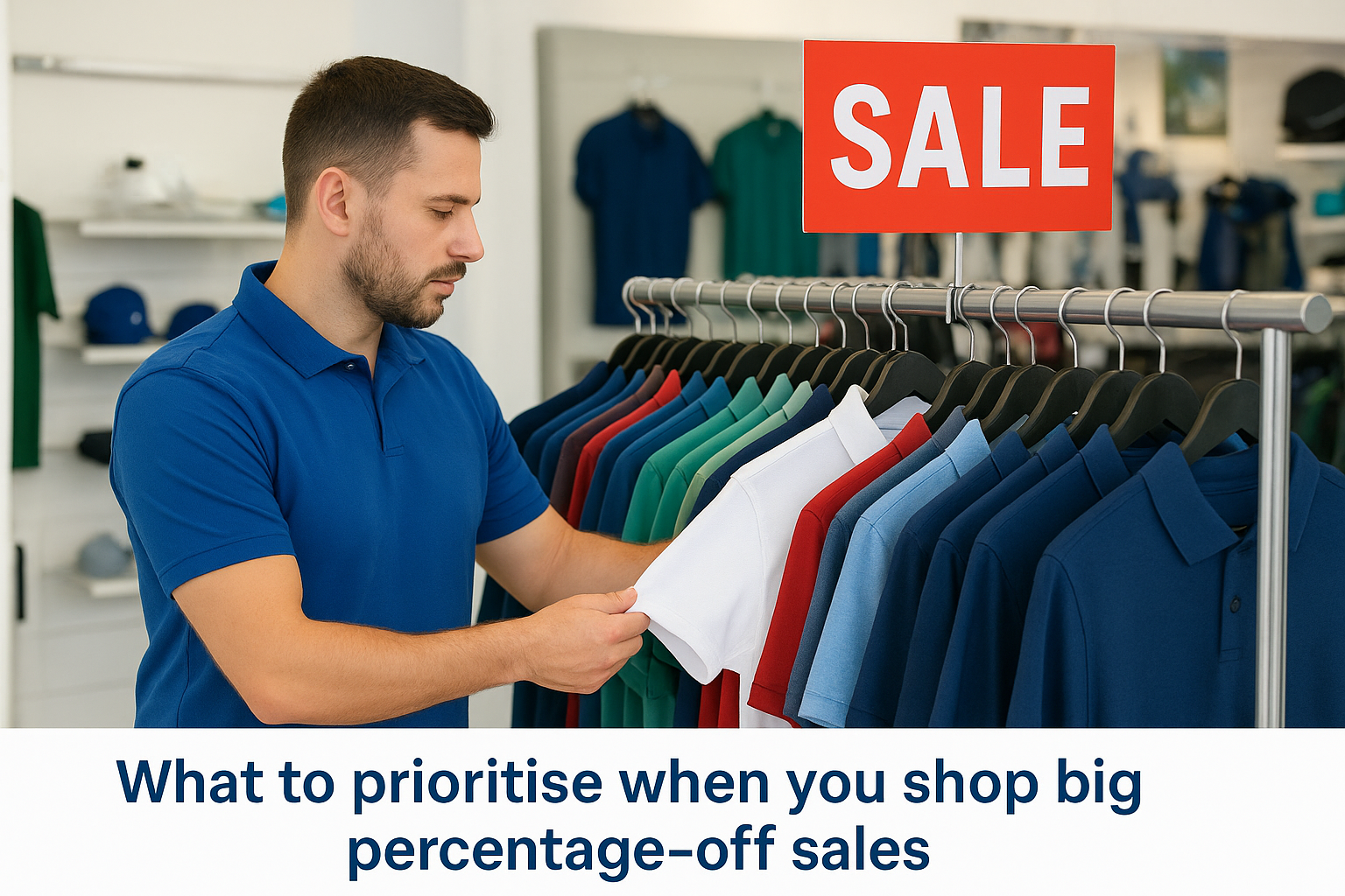 What to prioritise when you shop big percentage-off sales