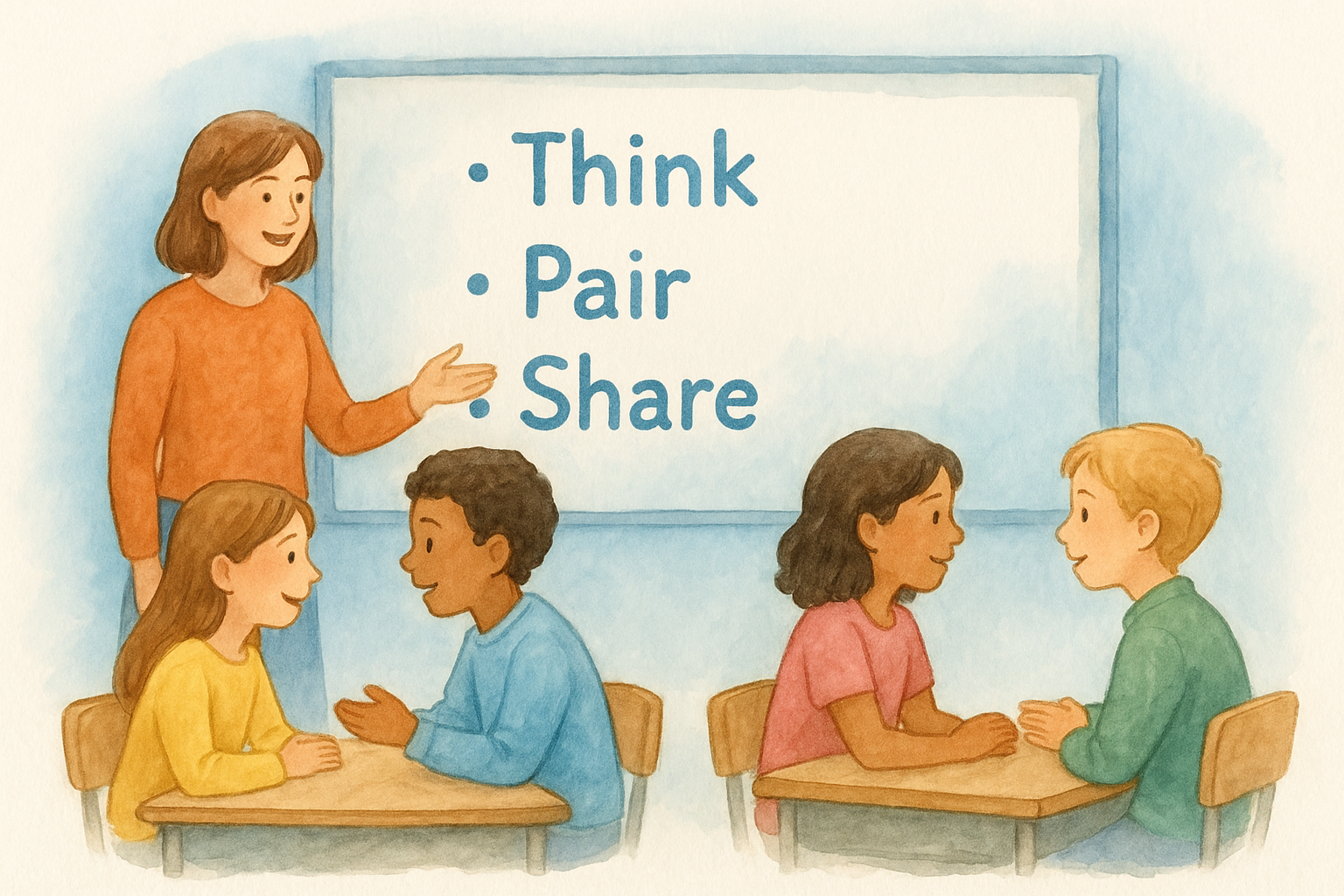 5. Build in think-pair-share every class