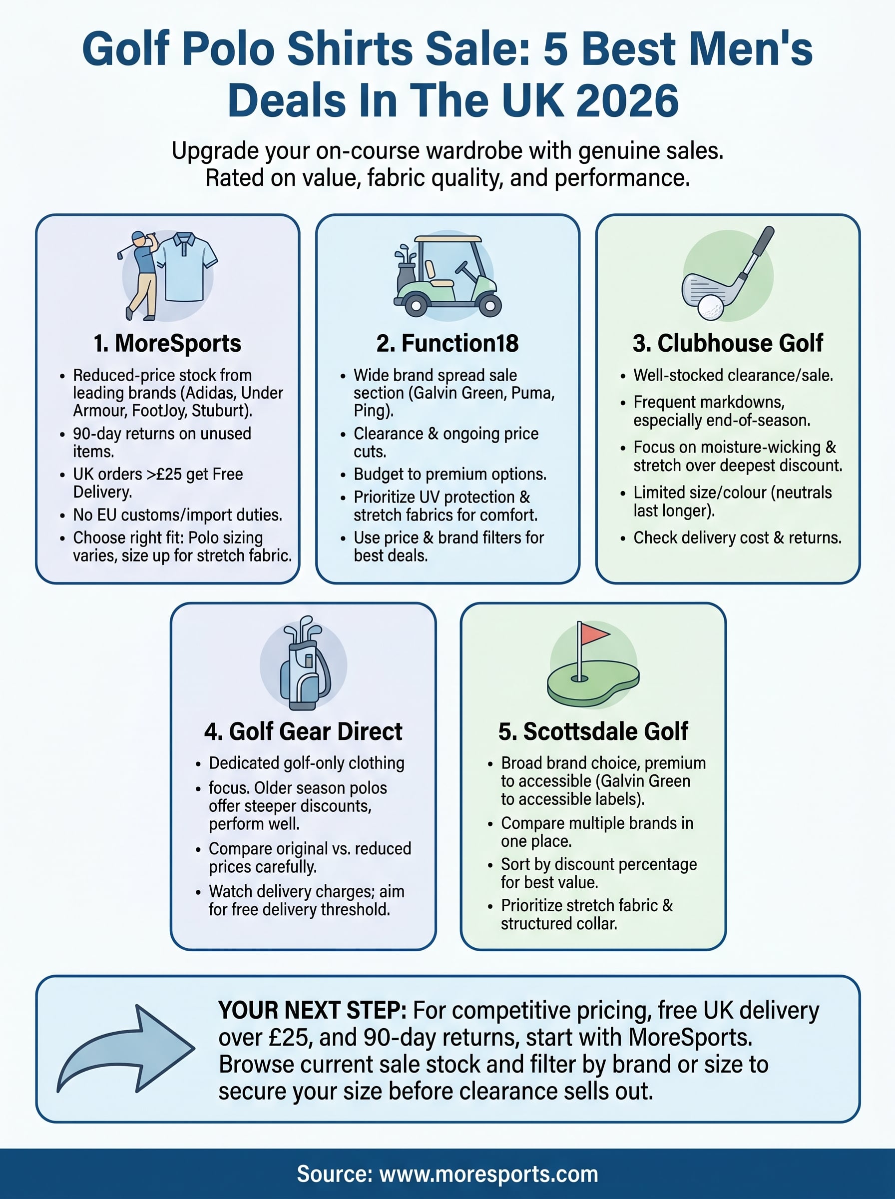 golf polo shirts sale infographic