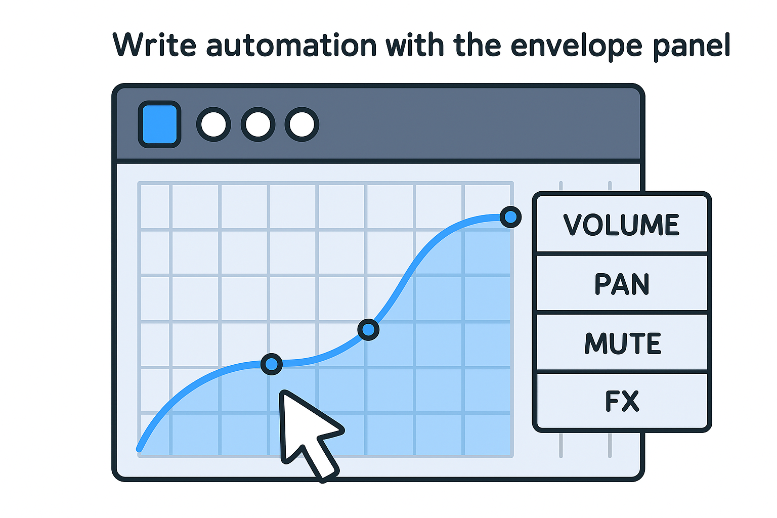 Write automation with the envelope panel