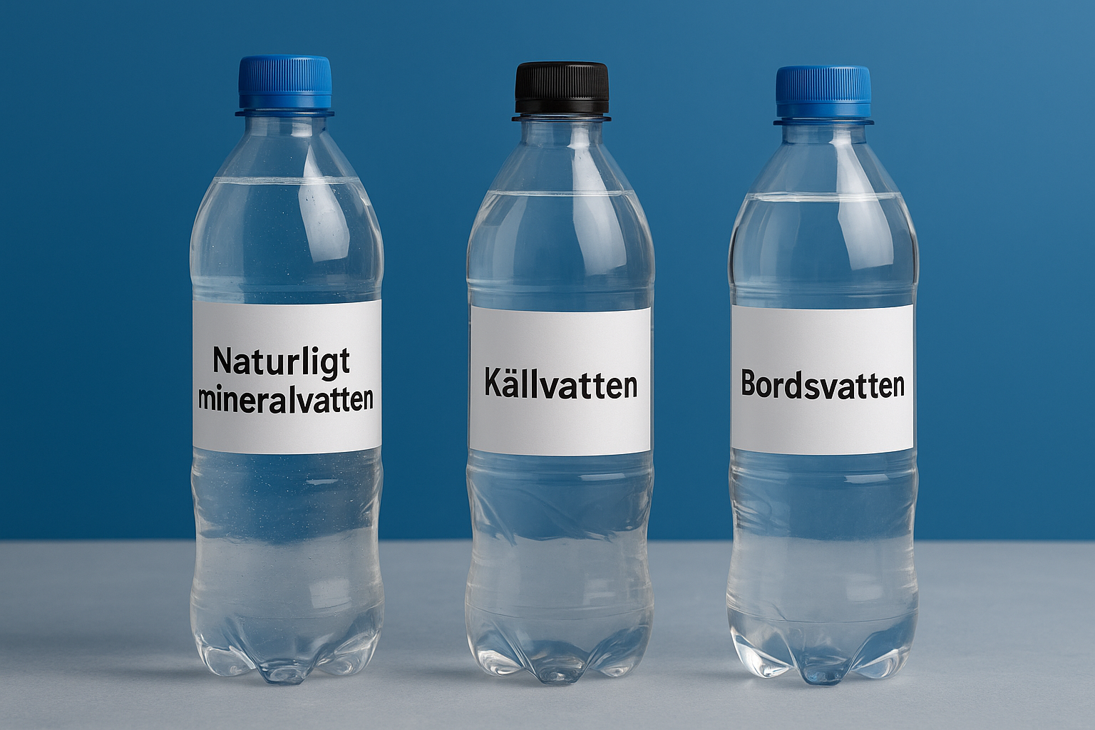 Naturligt mineralvatten kontra källvatten och bordsvatten