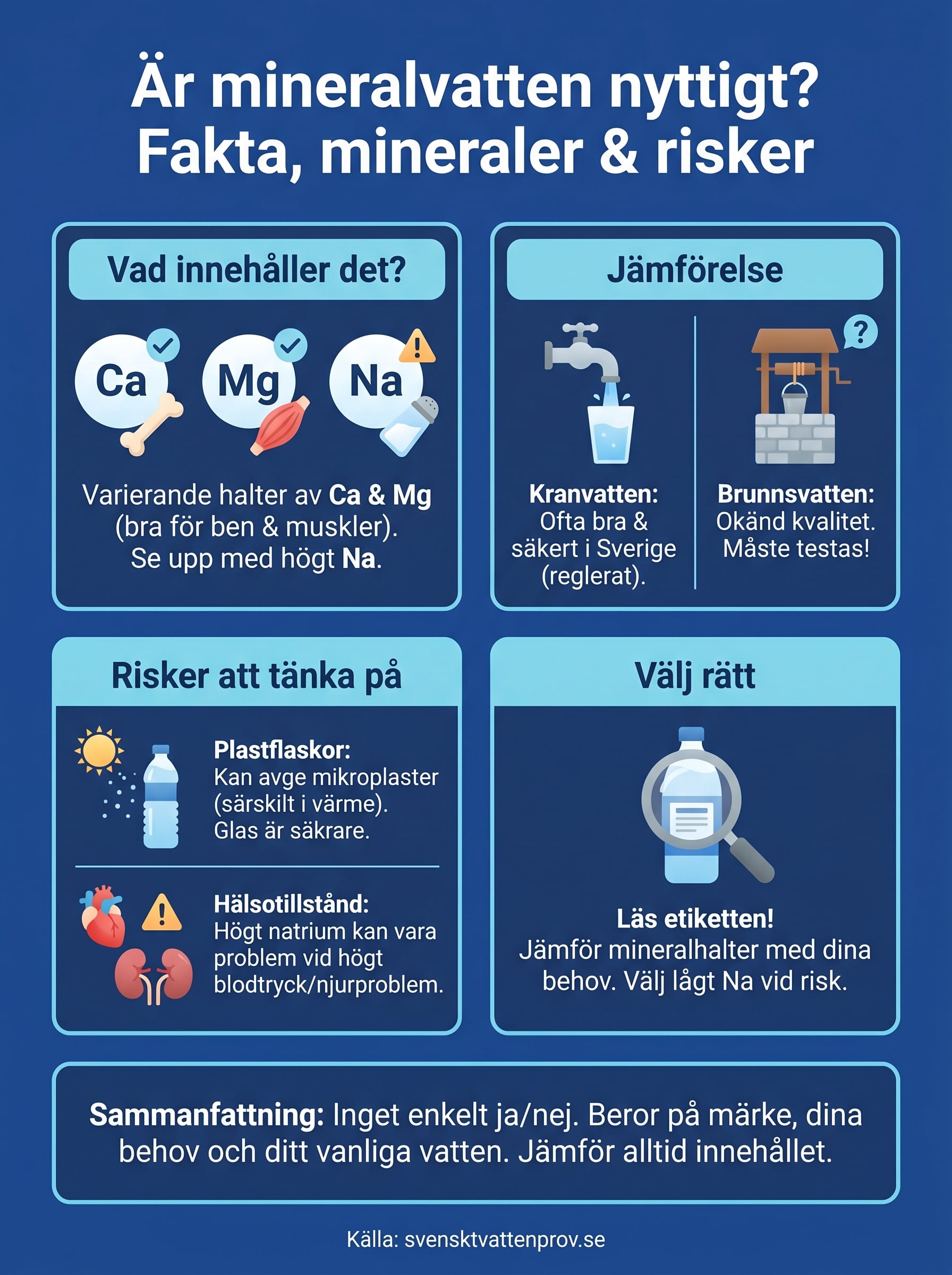 är mineralvatten nyttigt infographic