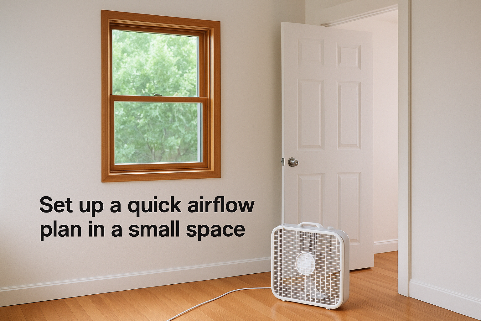 Set up a quick airflow plan in a small space