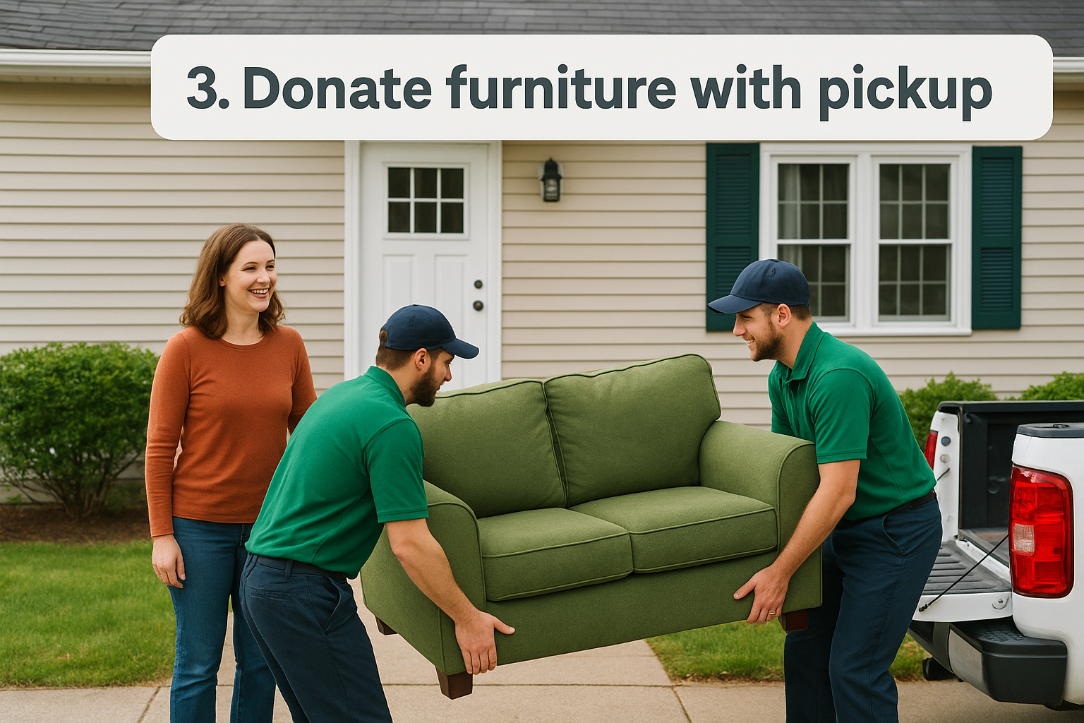 3. Donate furniture with pickup