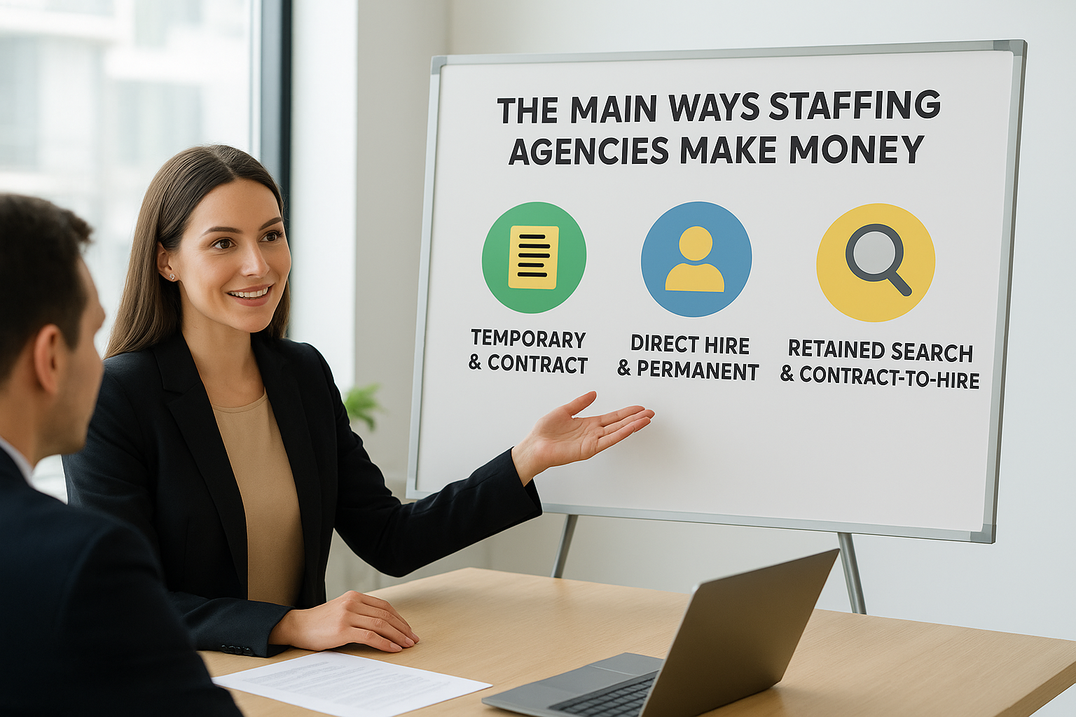 The main ways staffing agencies make money