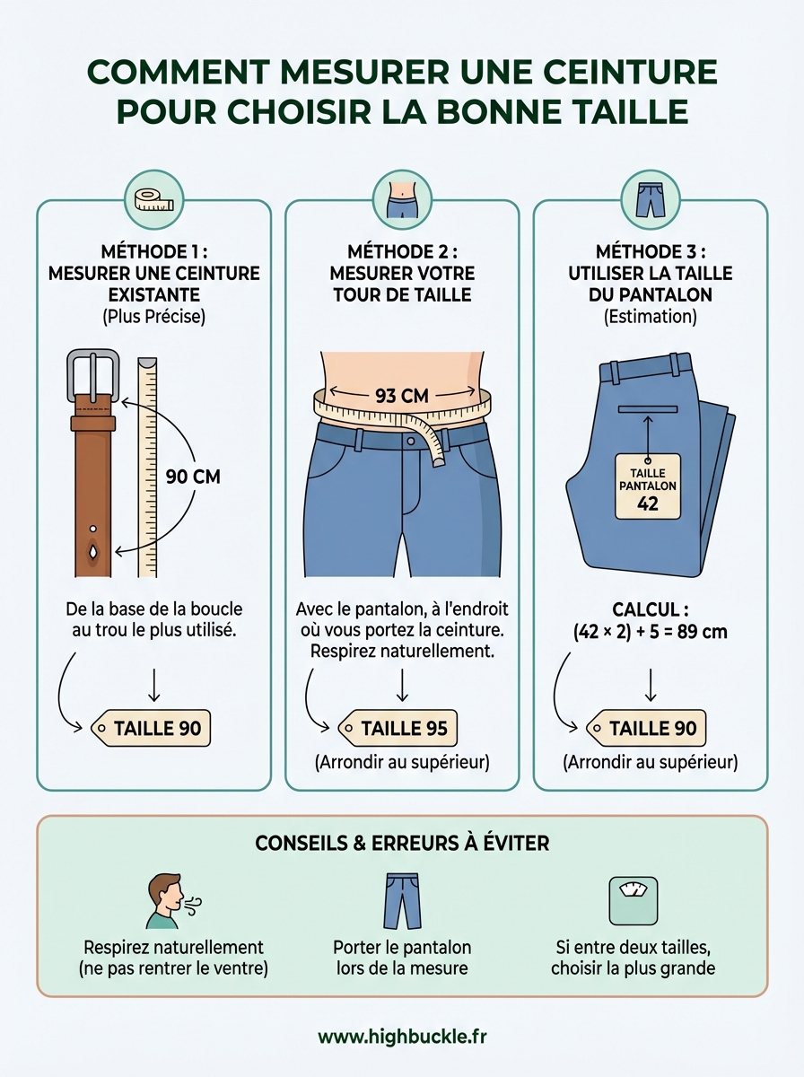 comment mesurer une ceinture infographic