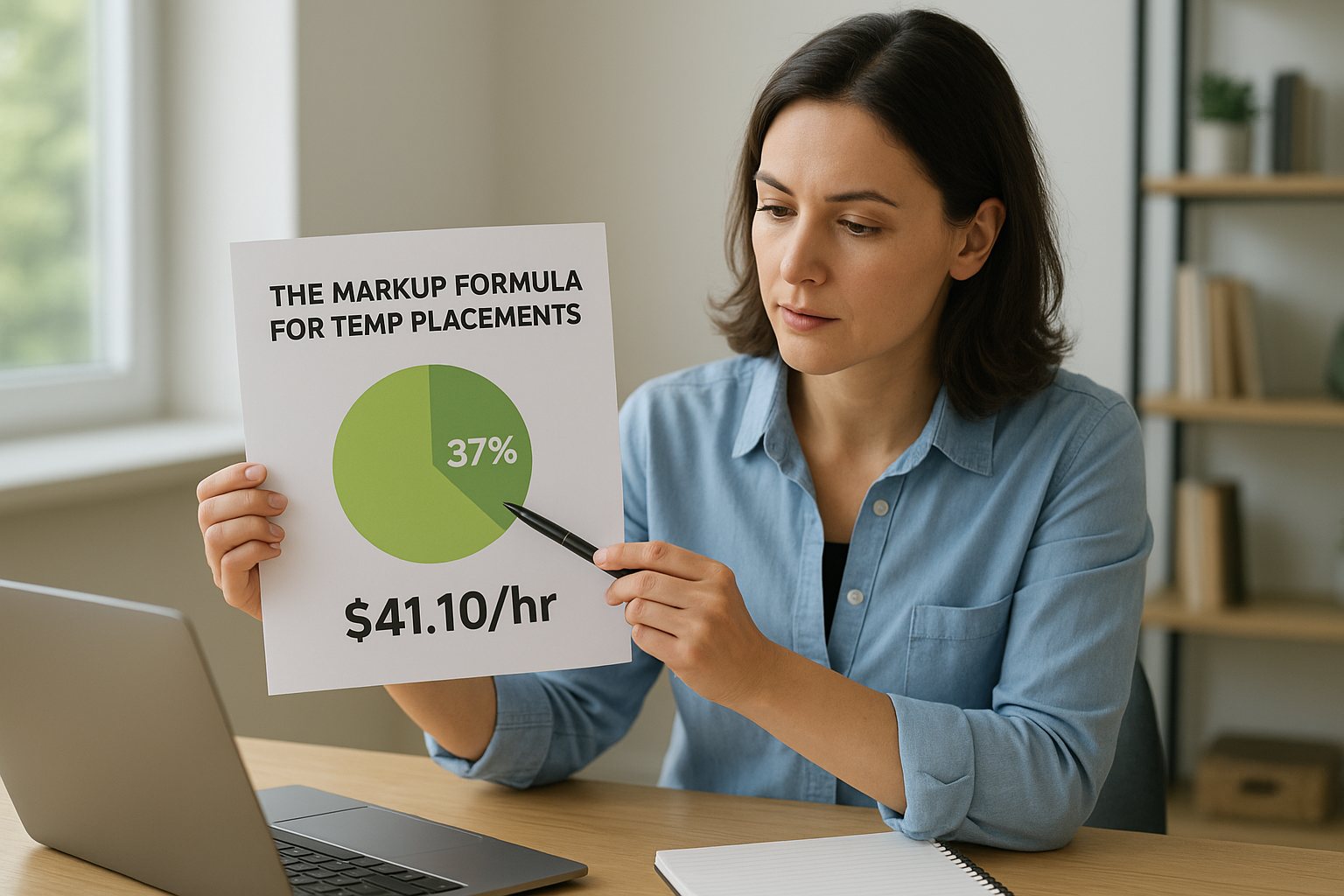 The markup formula for temp placements