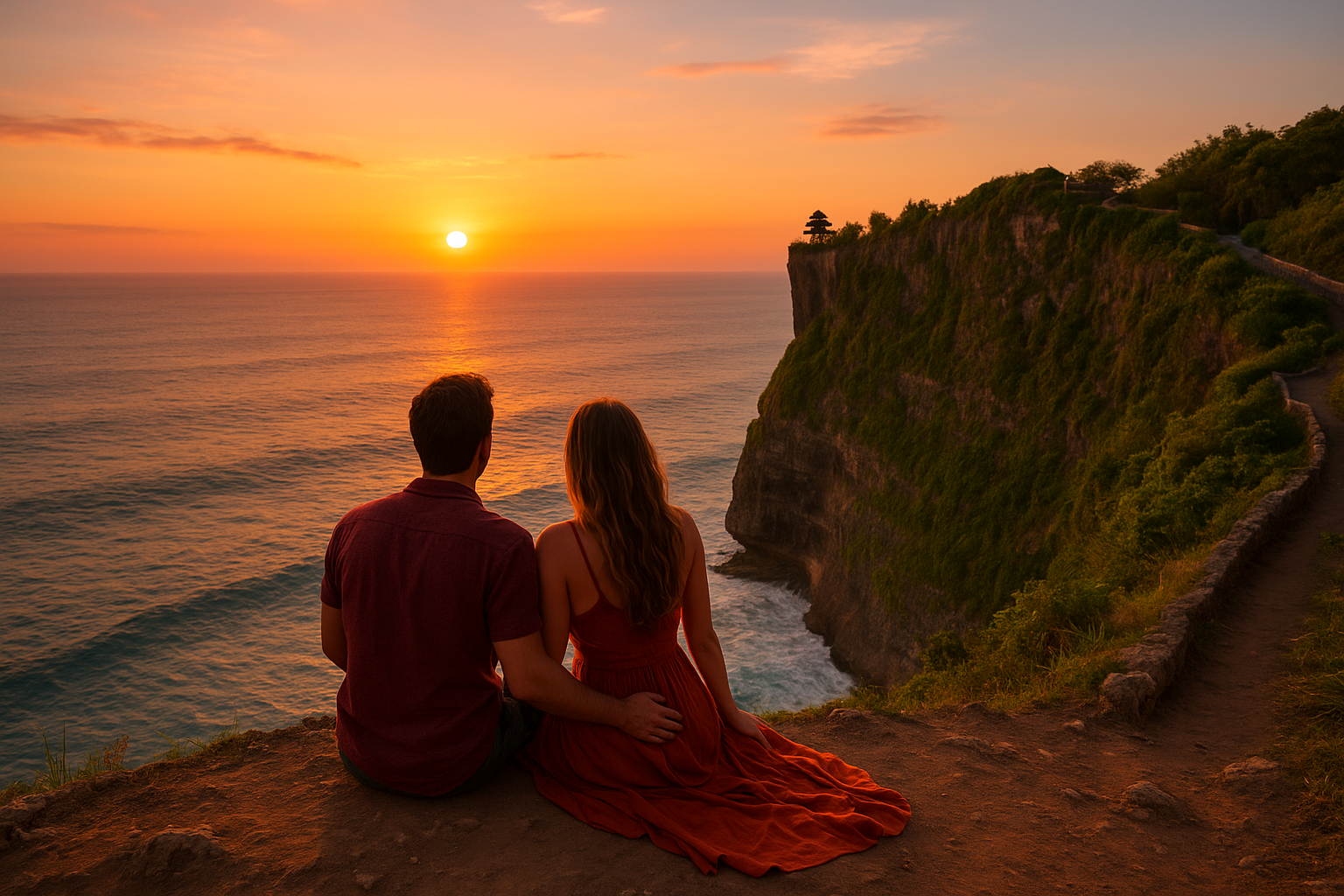 3. Watch the sunset from a cliff in Uluwatu