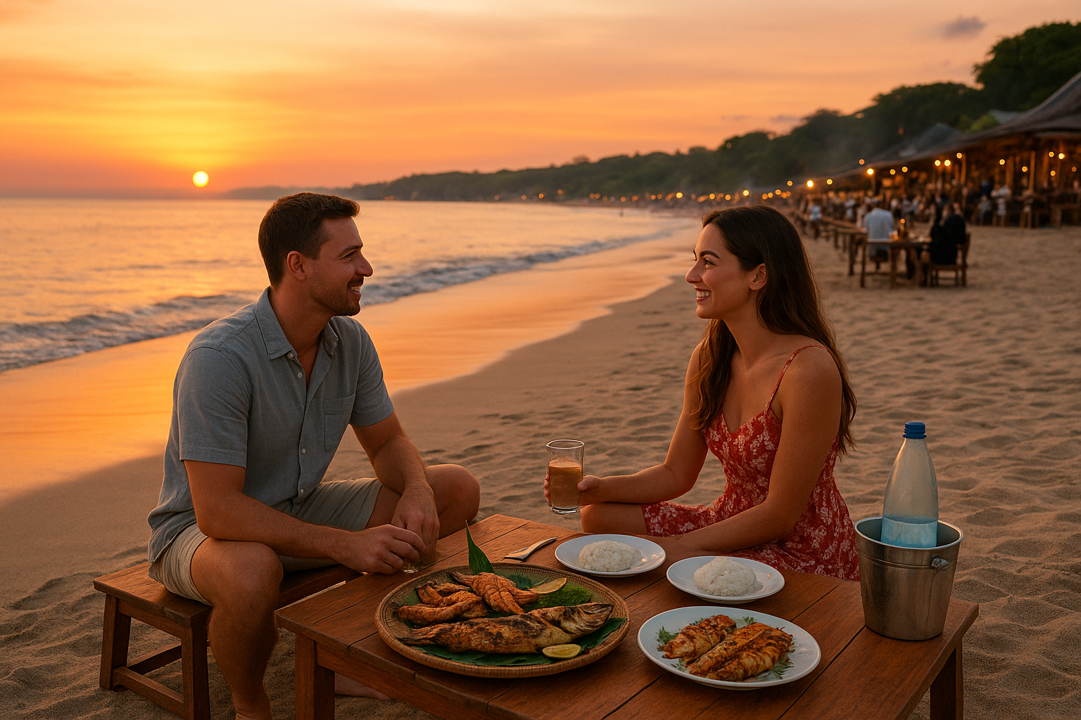 5. Book a beachfront seafood dinner in Jimbaran Bay