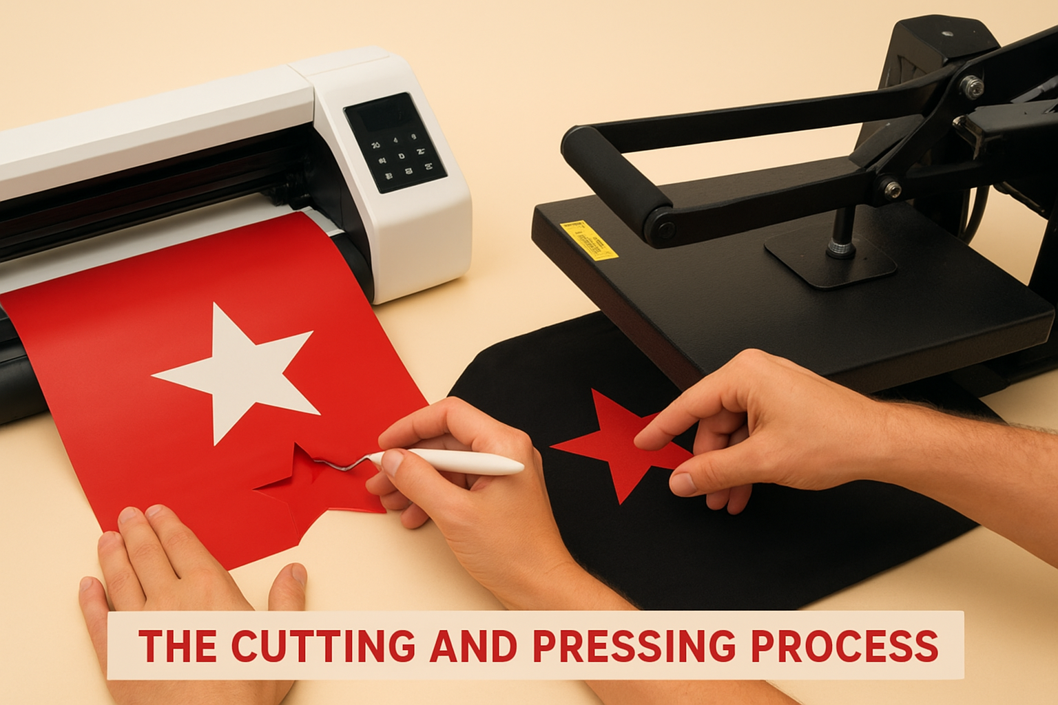 The cutting and pressing process