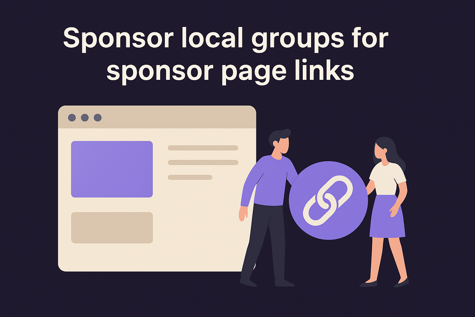 4. Sponsor local groups for sponsor page links