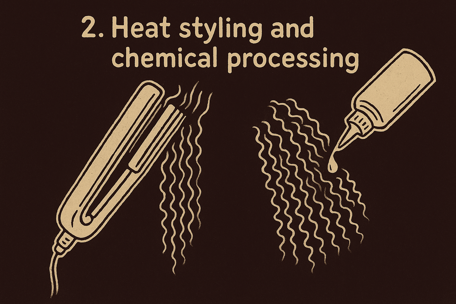 2. Heat styling and chemical processing